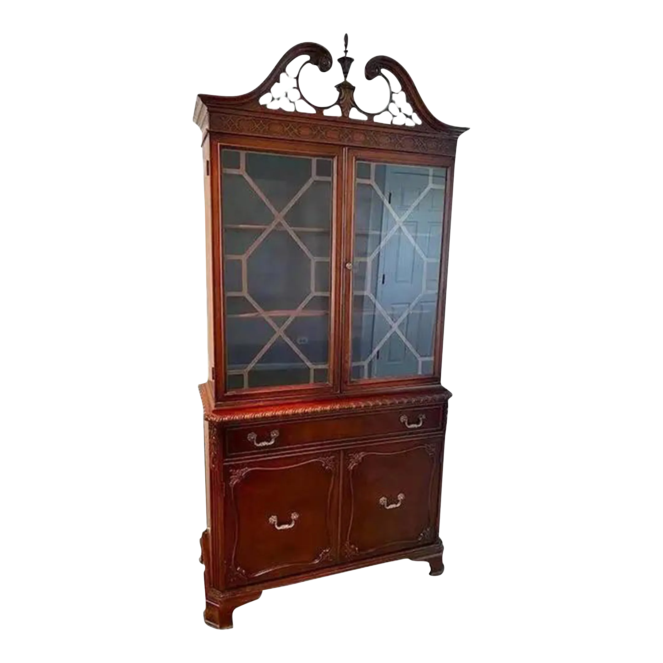 Mid 20th Century Traditional China Display by Bernhardt Chairish