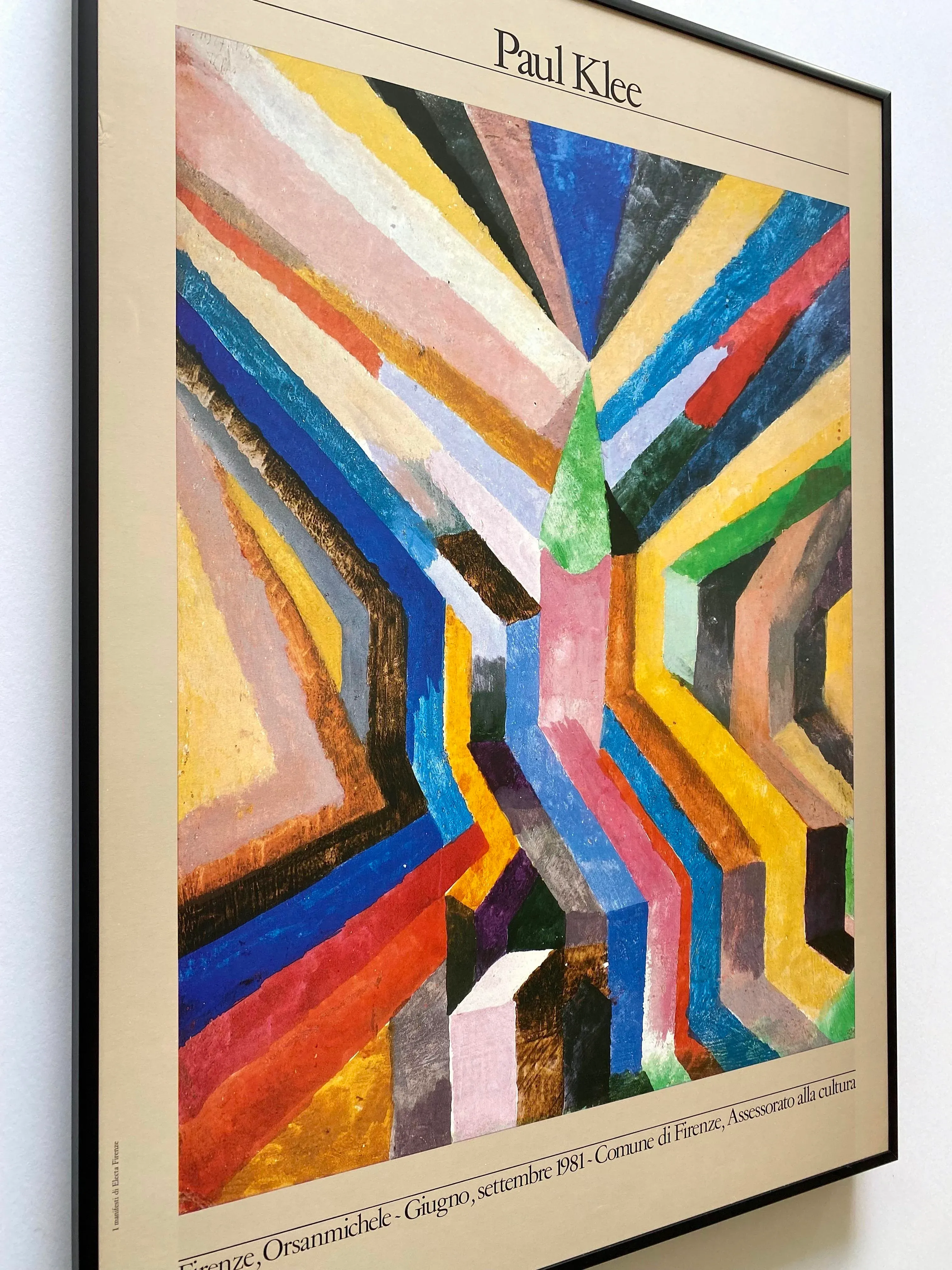 Paul Klee Vintage 1981 Modernist Lithograph Print Framed