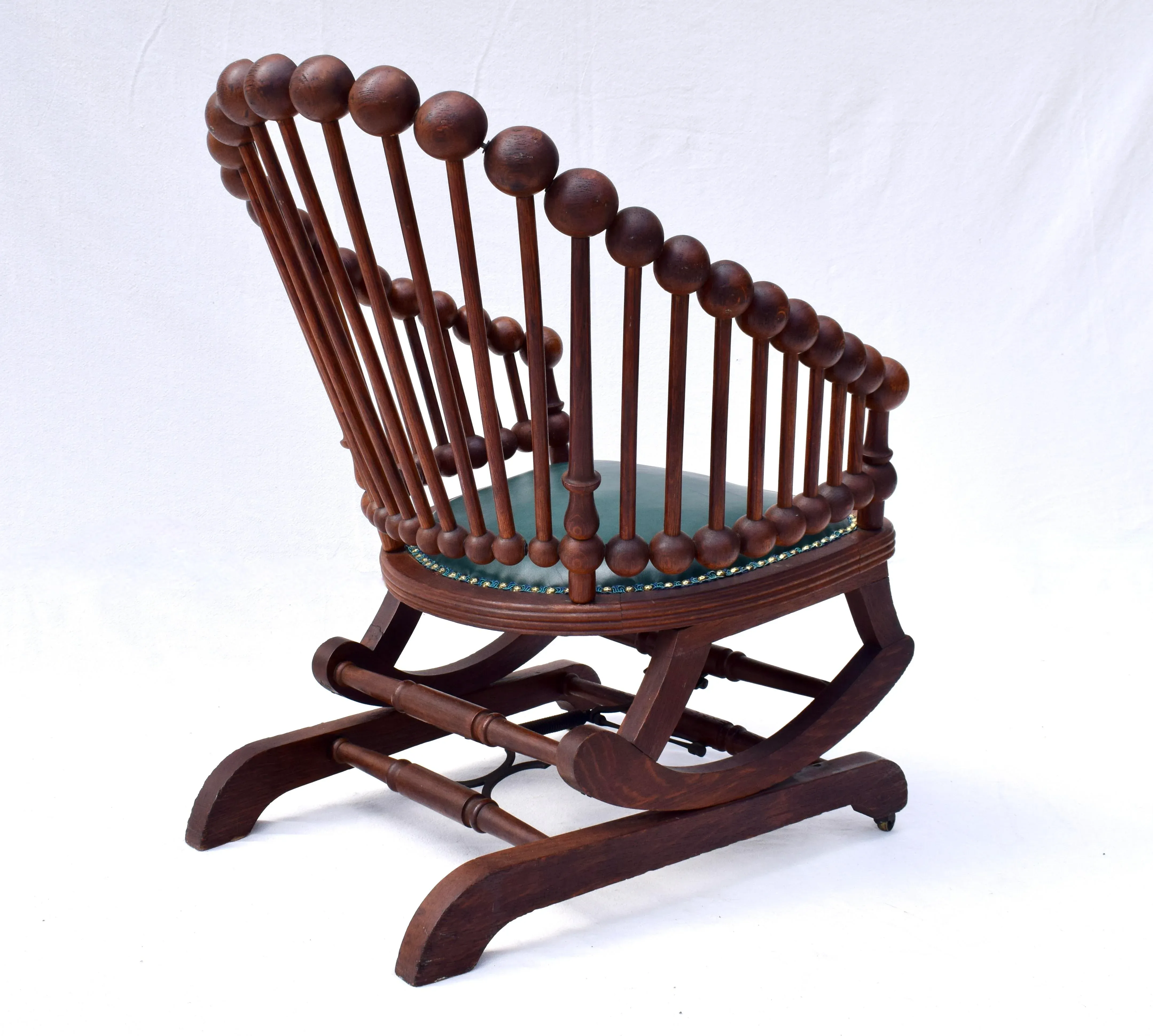 19th Century Lollipop Platform Rocking Chair by George Hunzinger