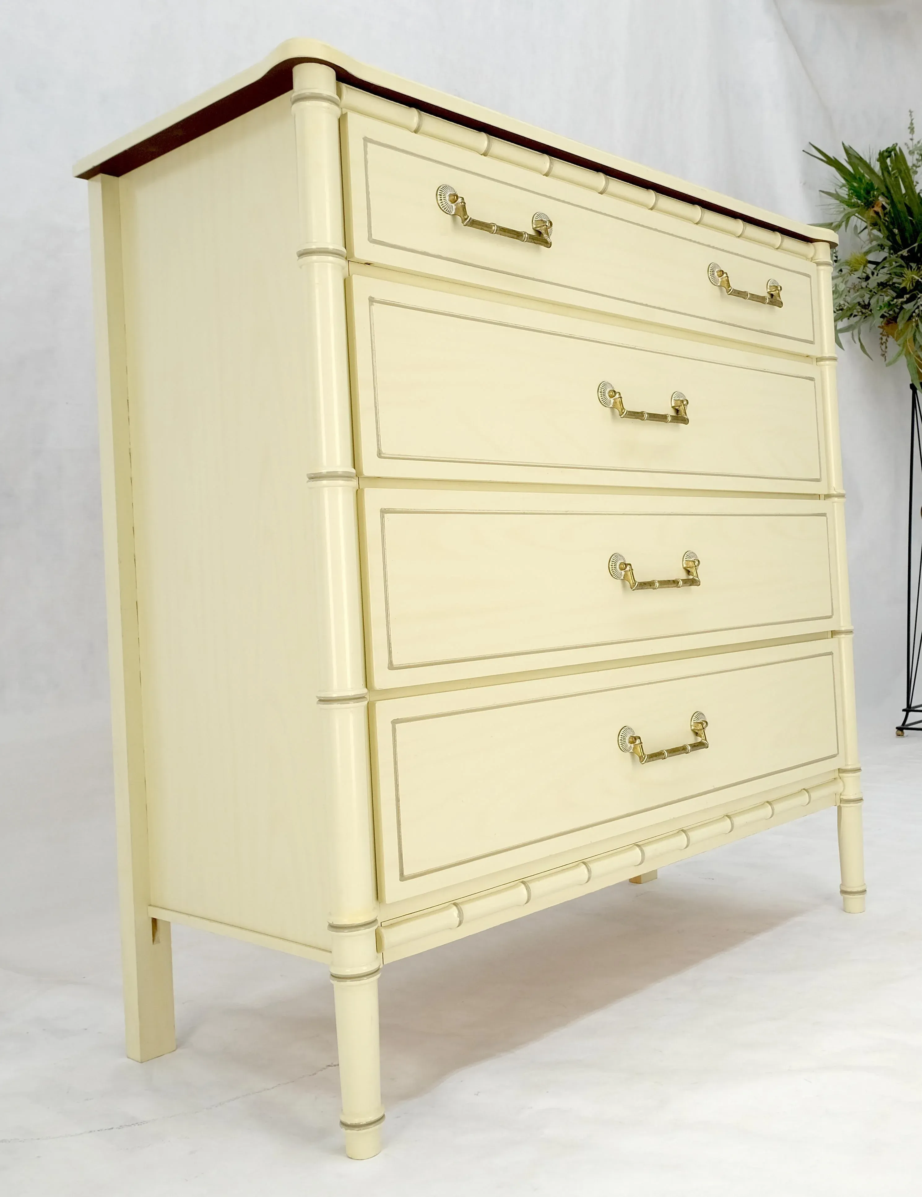 white bamboo dresser Kennedy Faux Extra Wide AERIN 6 Drawer Bamboo Dresser,