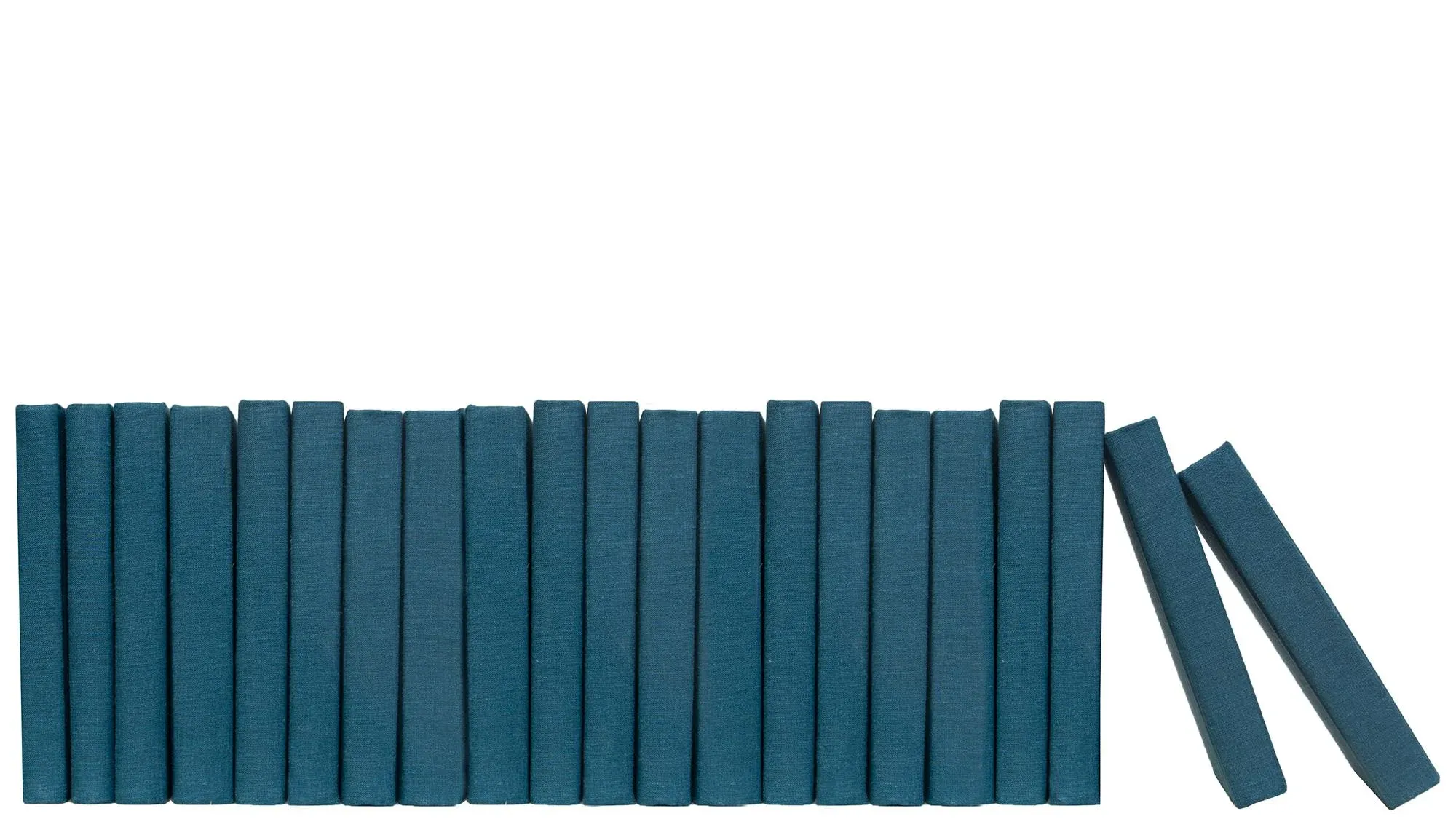 Decorative Books - Hunter Linen Wrapped Books - Green Books By The Foot