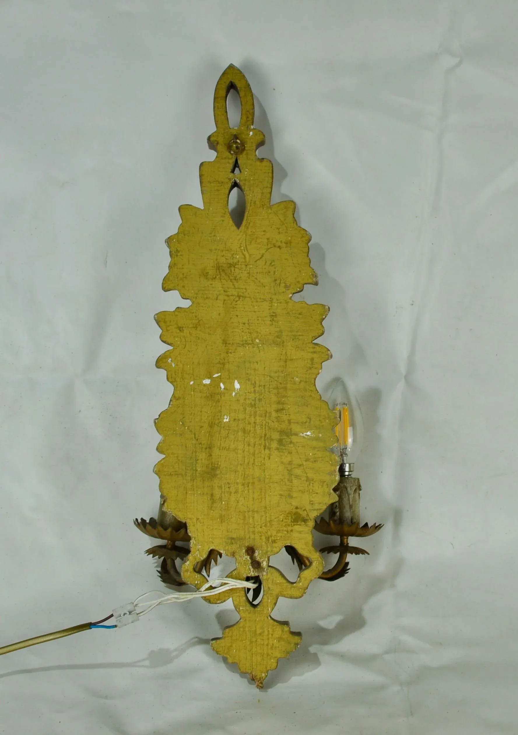 Polychrome and Wood Sconce, 1960s