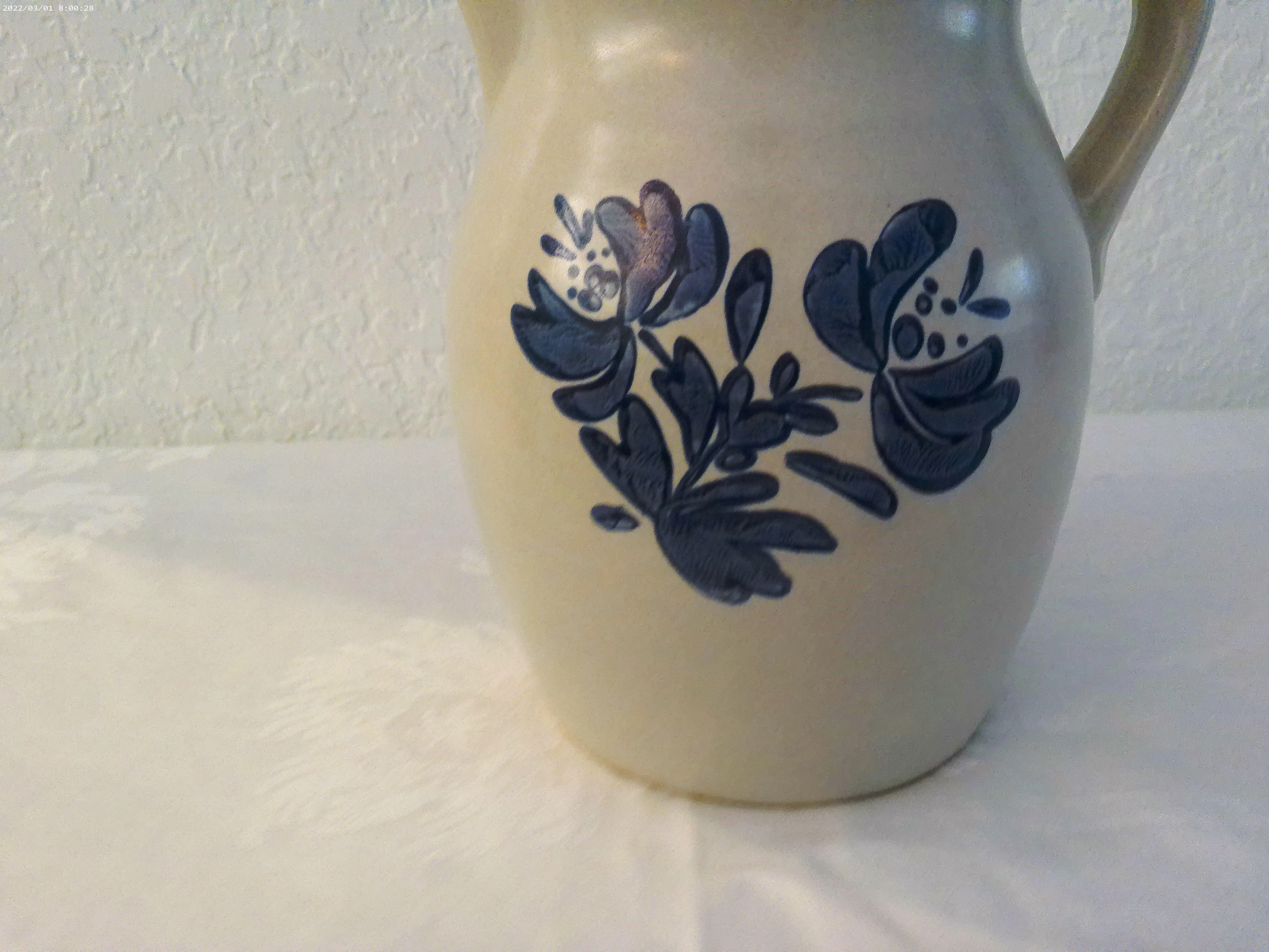 Vintage Pfaltzgraff Pottery Blue Yorktowne Pitcher Chairish
