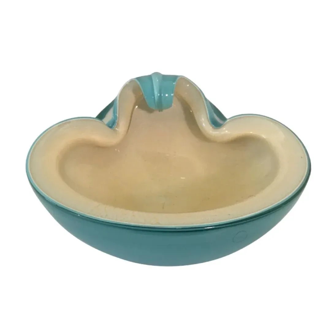 1950s Alfredo Barbini Hand Blown Blue Murano Glass Tabletop