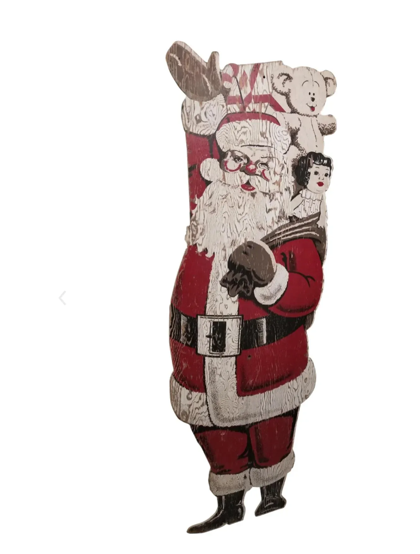 Folk Art 20th Century Santa Claus Christmas Wood Outdoor Display