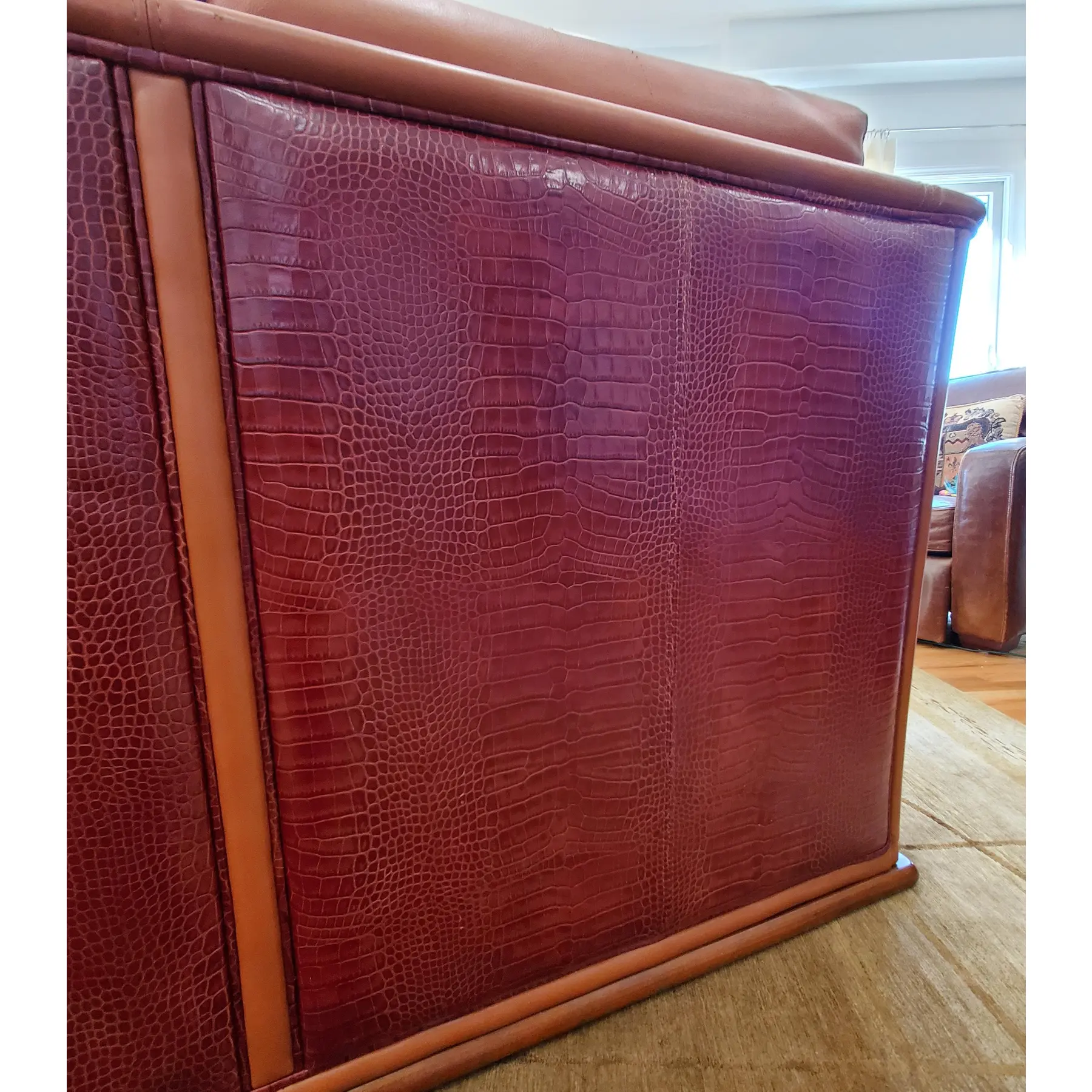 1980s Vintage Formitalia Paolo Gucci Leather Sofa | Chairish