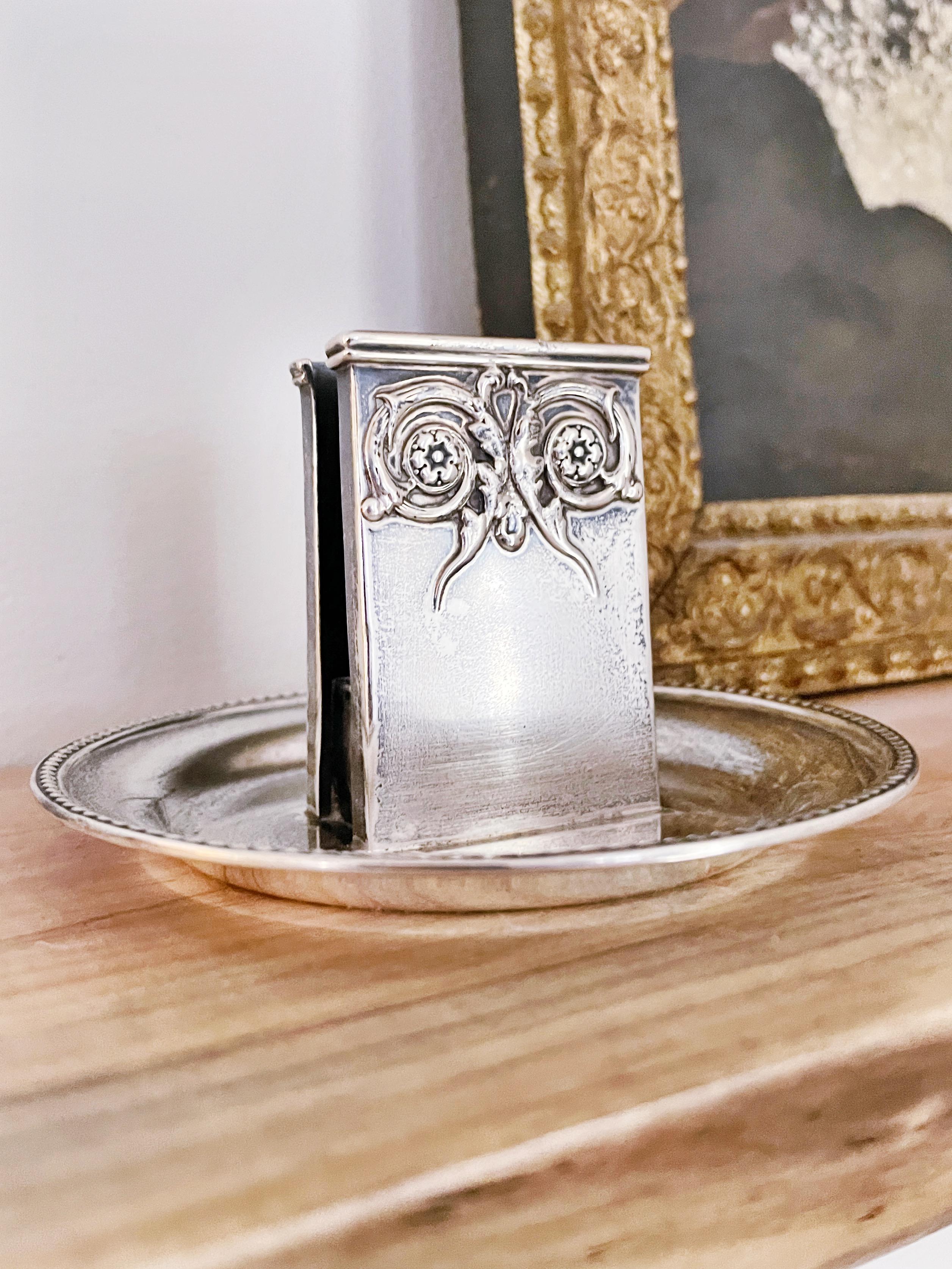 Sterling silver matchbox holder hot sale