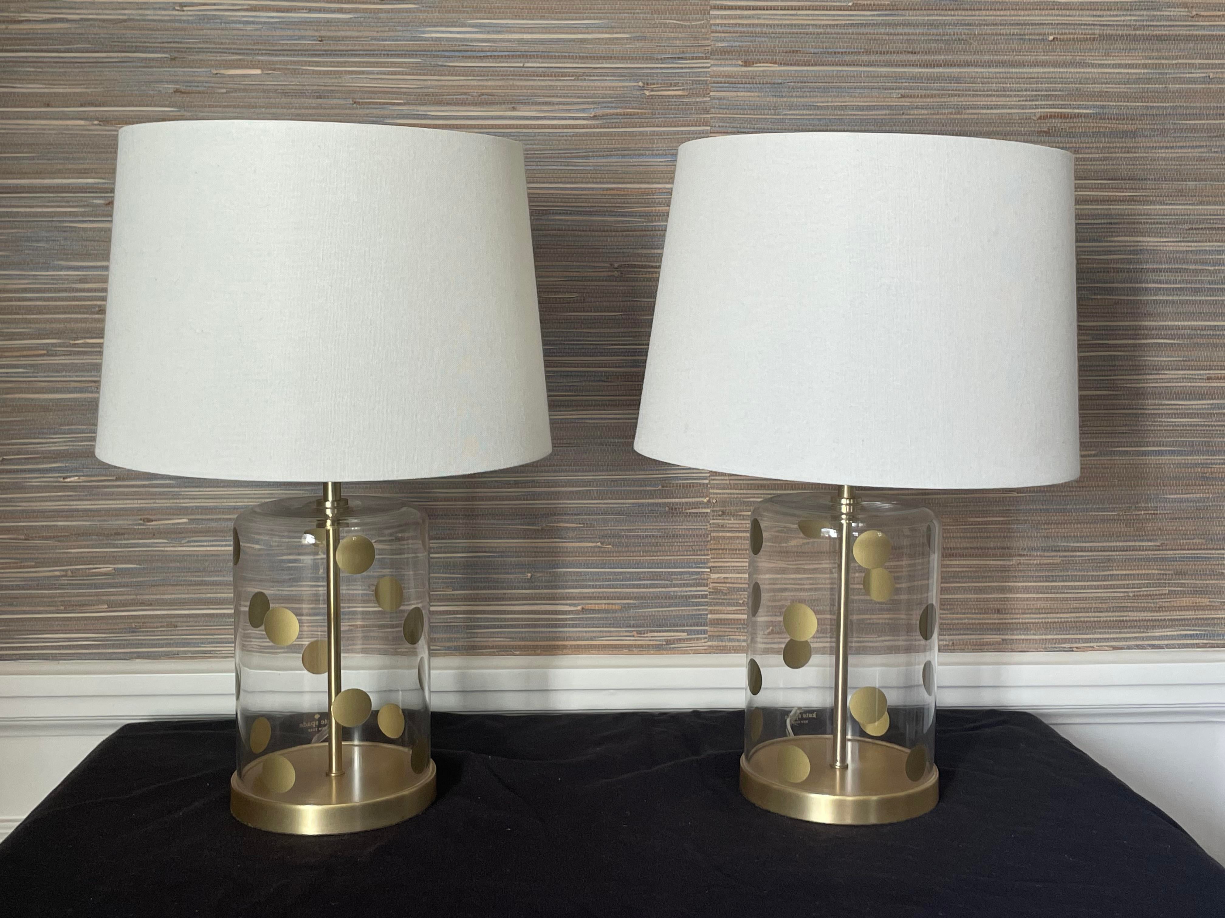 Kate spade gold polka on sale dot lamp