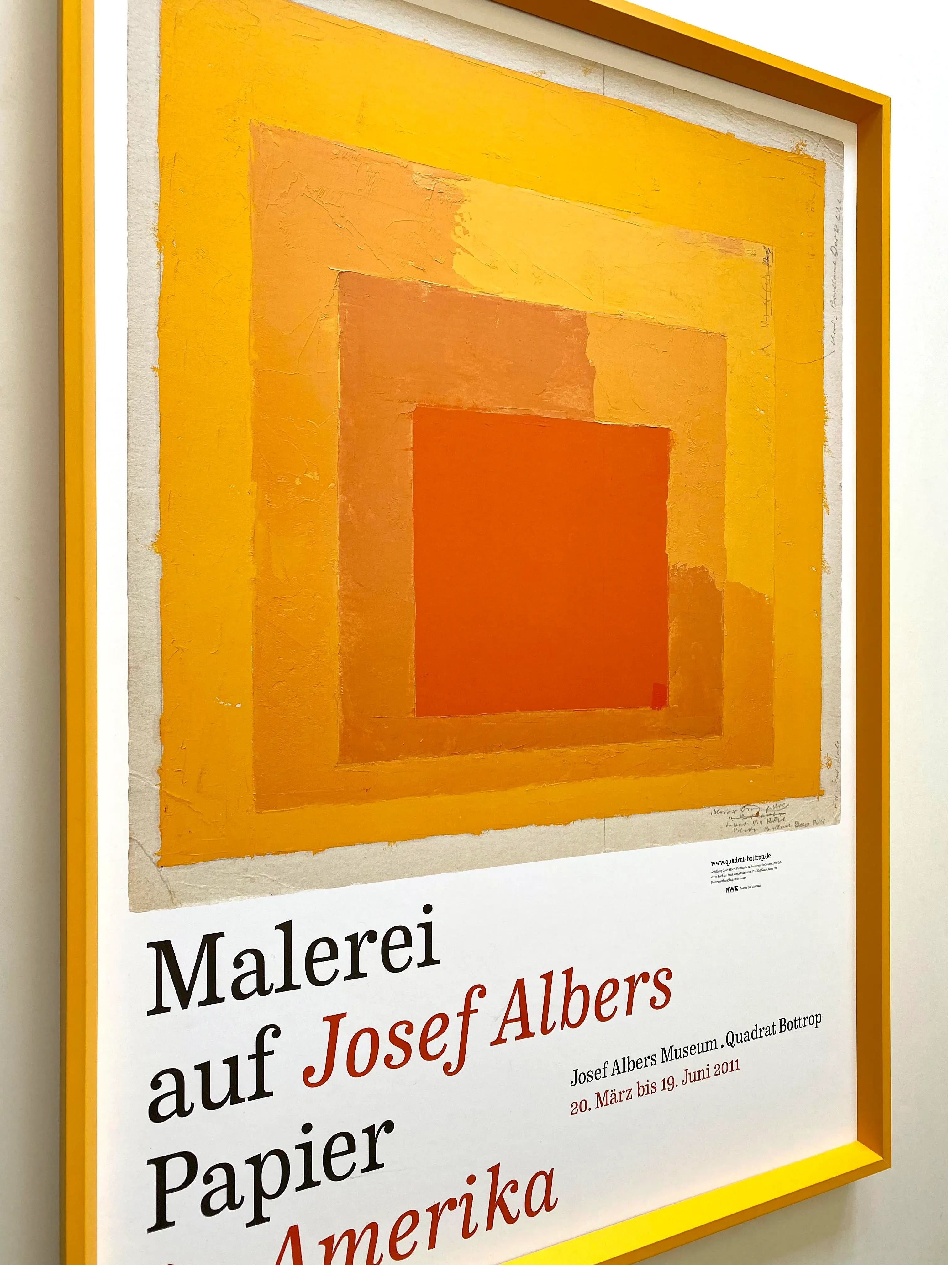 Forskel Nord indad Josef Albers Foundation Modernist Lithograph Print " Homage to the Square "  Framed Museum Exhibition Poster | Chairish