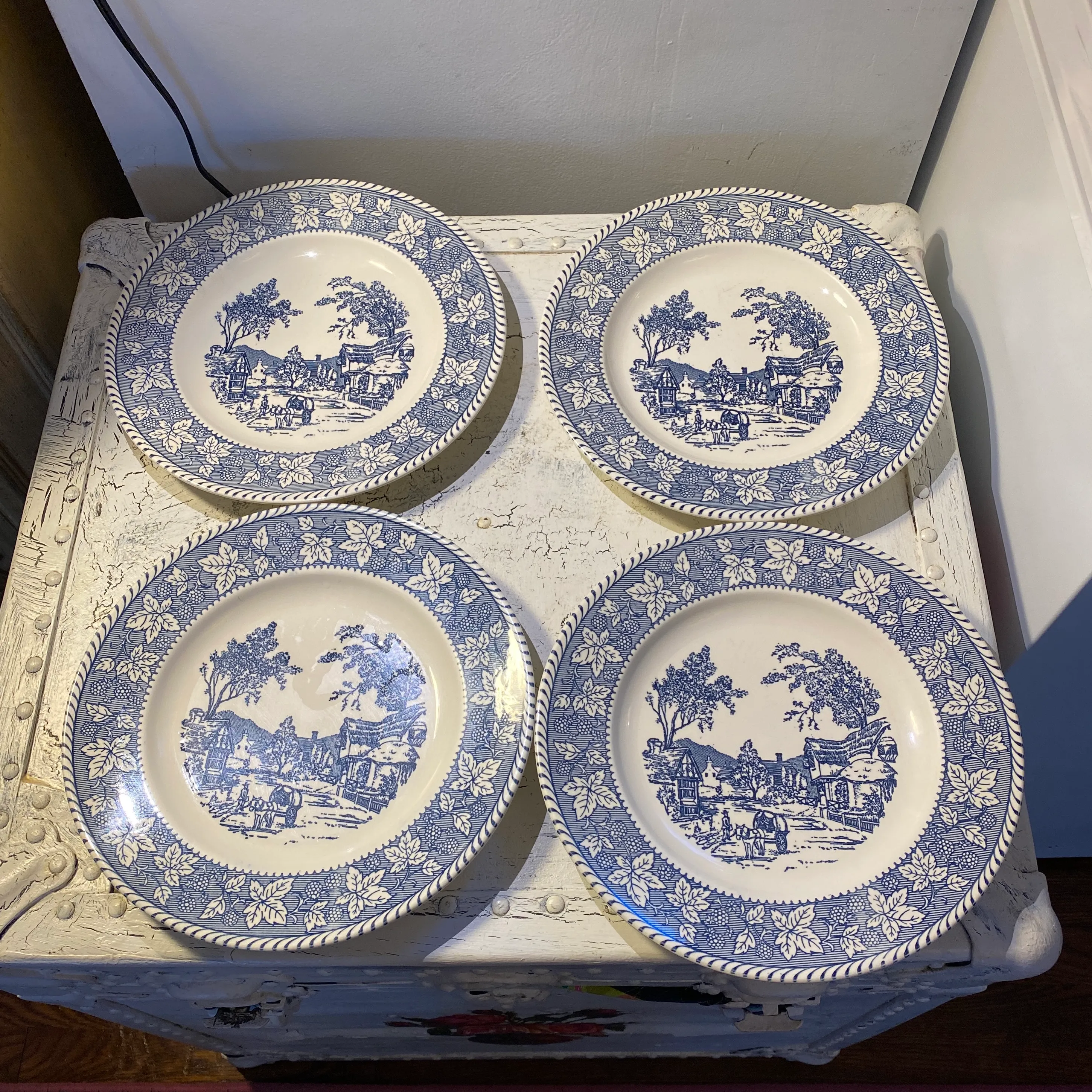 1970s Homer Laughlin China Company Shakespeare's Country Blue