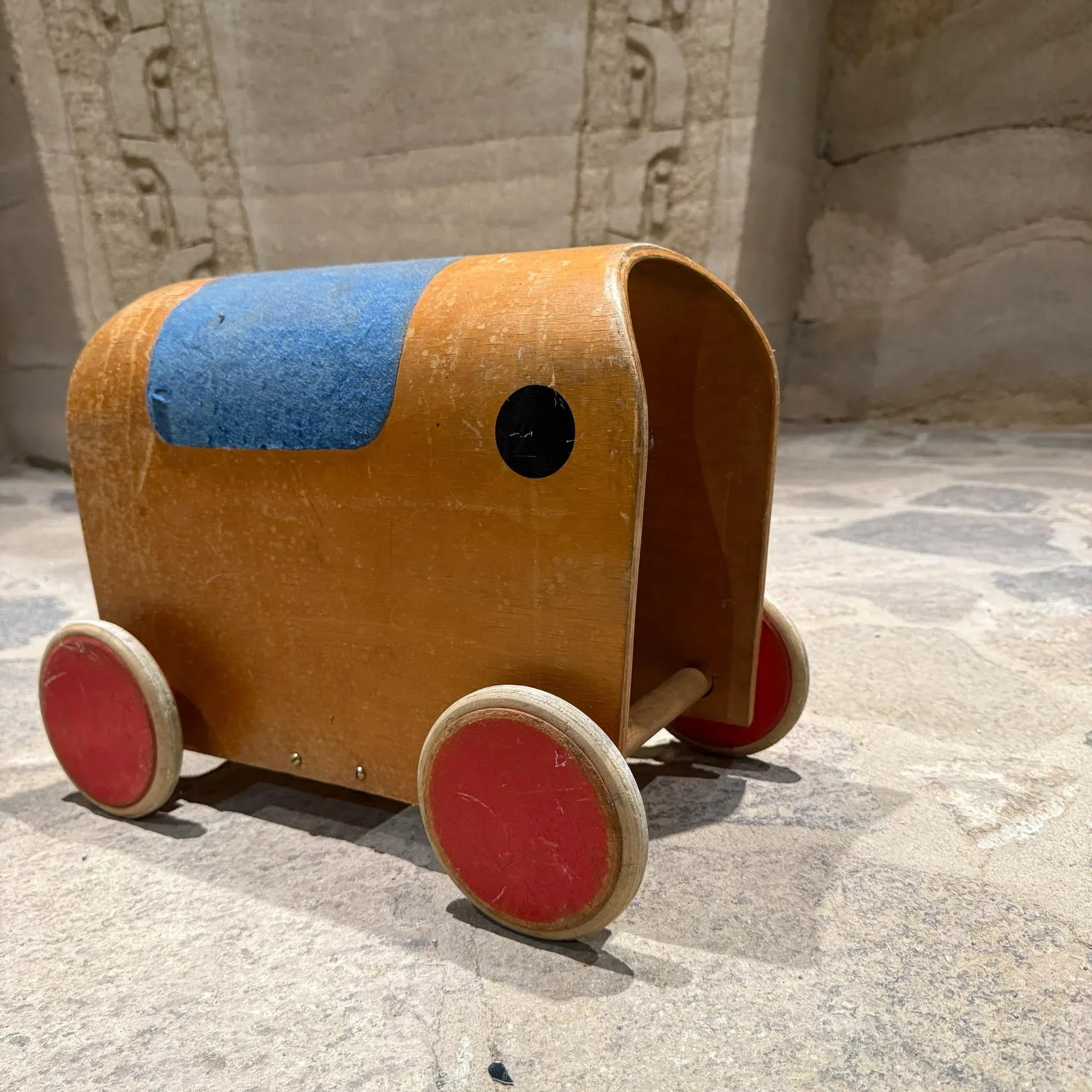 1950s Antonio Vitali & Kurt Naef Swiss Handmade Wood Toy Elephant