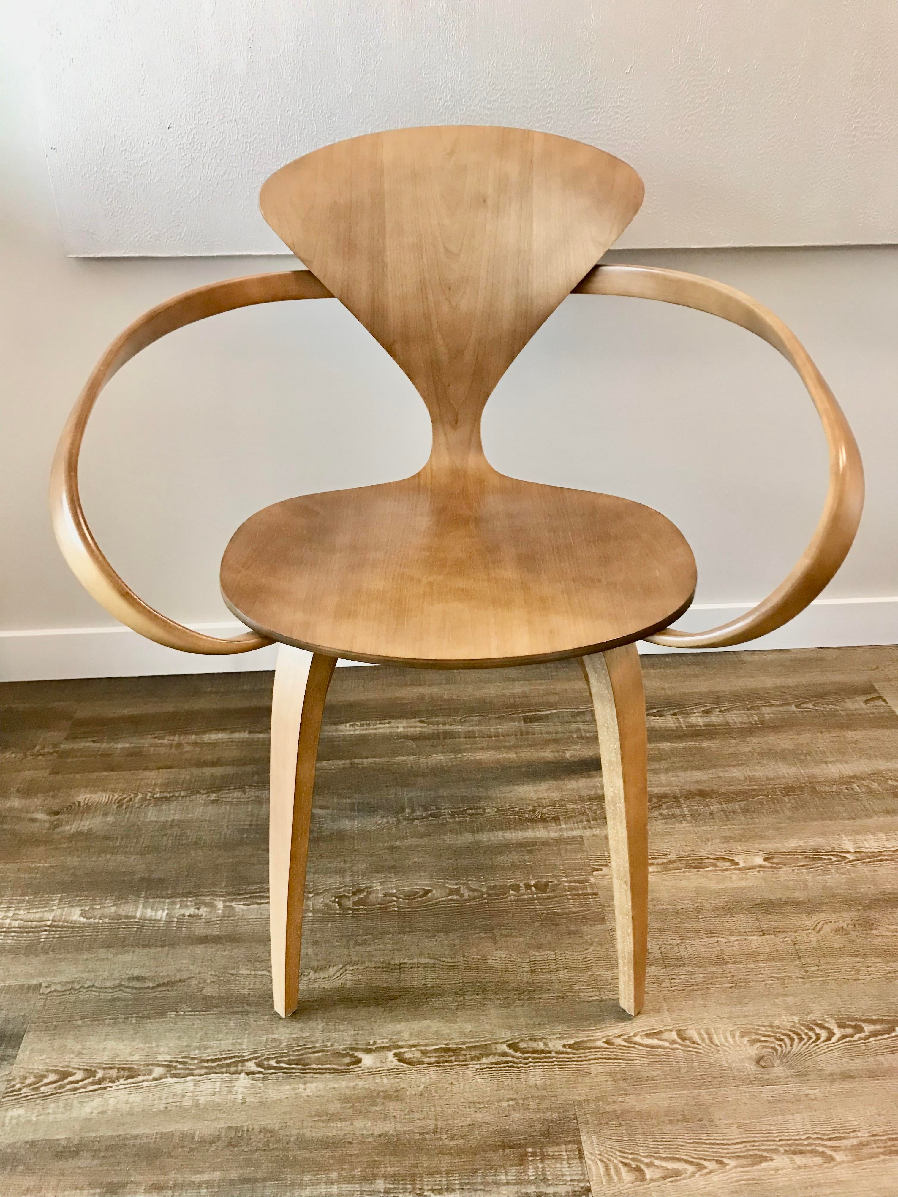 2000s Norman Cherner Armchair in Walnut by the Cherner Chair Company