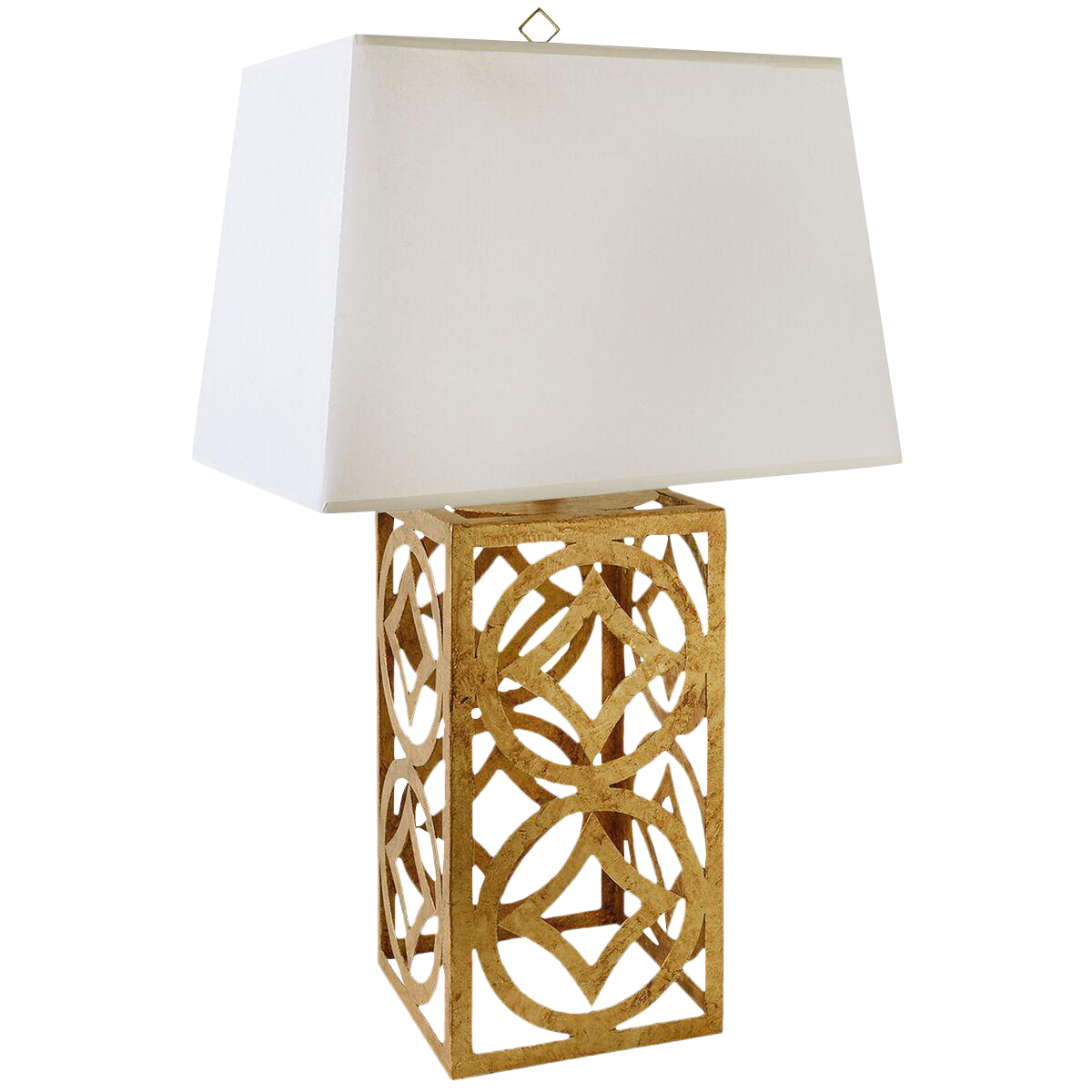 gold circle table lamp