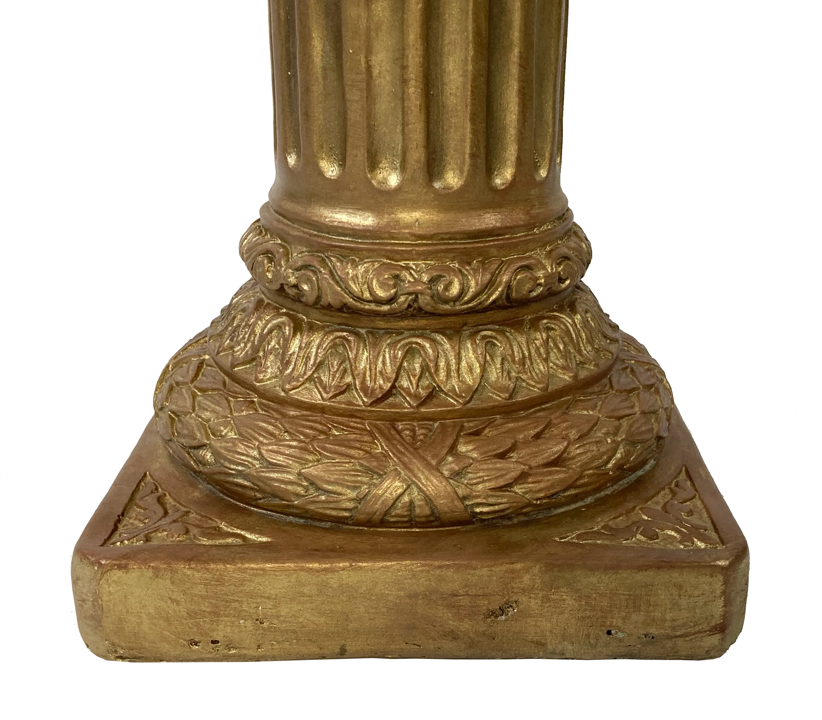 Vintage Bronze Neoclassical Plaster of Paris Corinthian Style Column