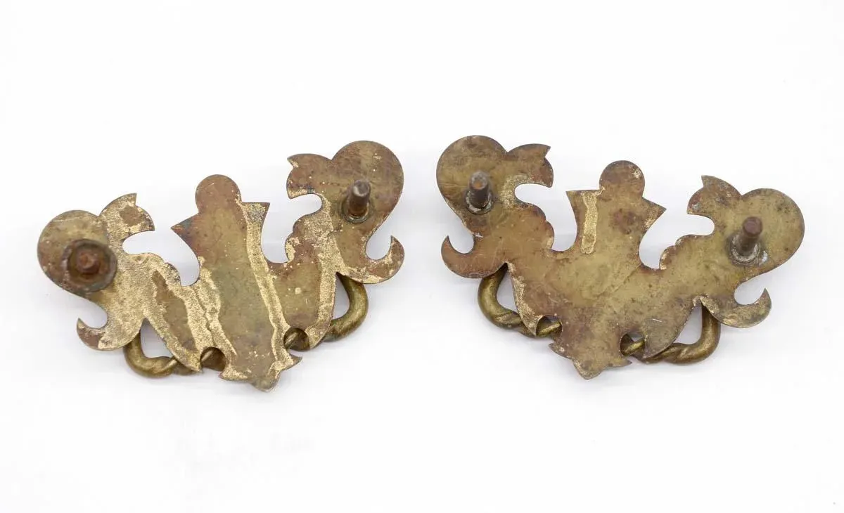 Pair of Vintage 3.75 In. Brass Bail Dresser Drawer Pulls