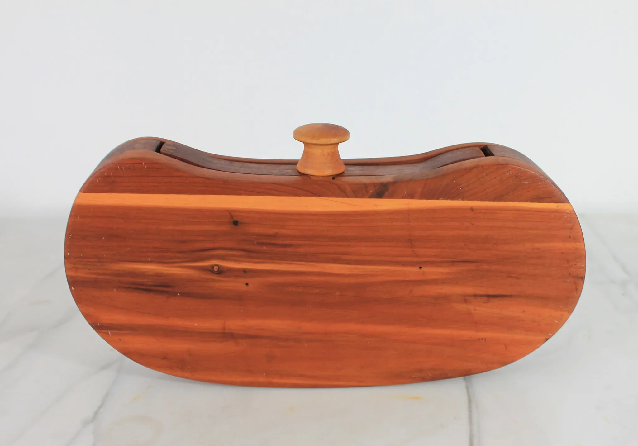 Vintage Cedar Wood Dresser Top Trinket Box | Chairish