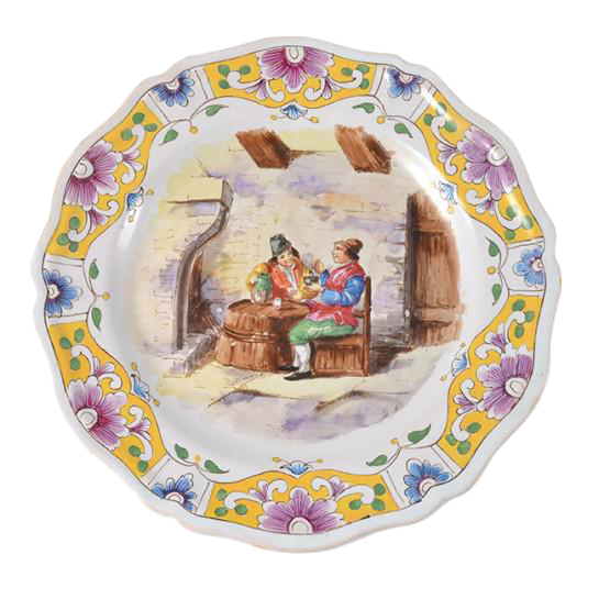 Lille Faience Plate France c.a 1767 / 18th Century | Chairish
