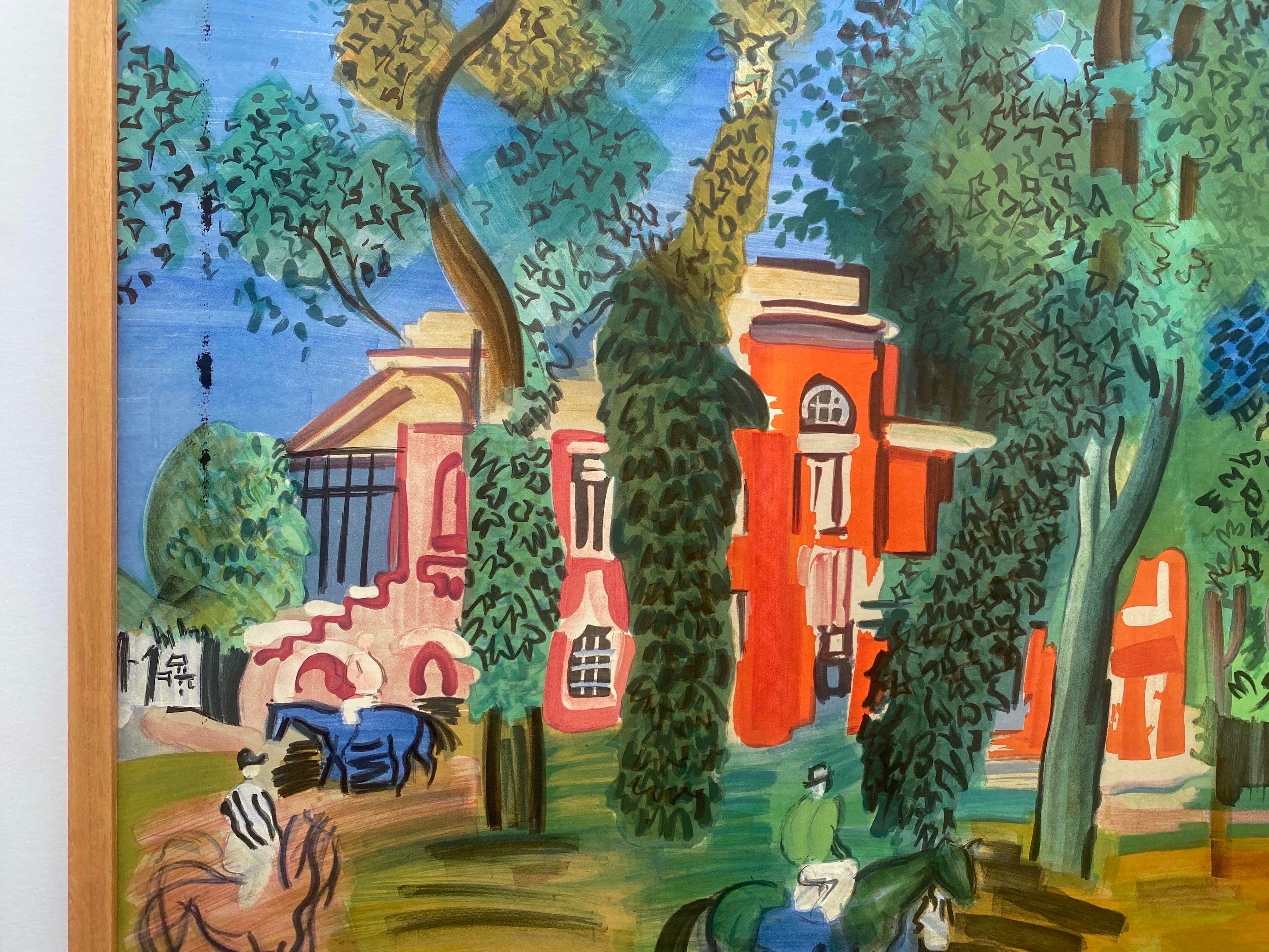 Raoul Dufy、PADDOCK A CHANTILLY、海外版超希少レゾネ Raoul Dufy、PADDOCK A CHANTILLY、海外版超希少レゾネ