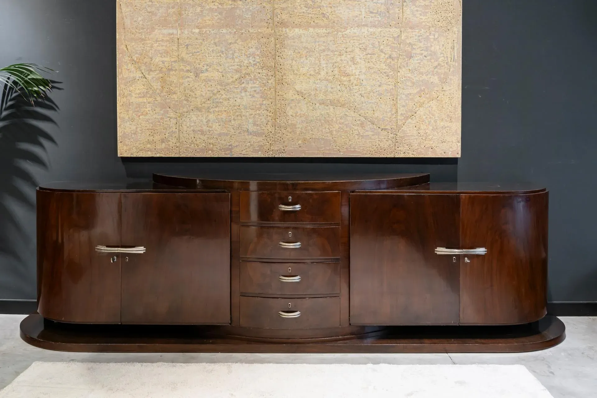Large Art Deco Dresser in Walnut, 1920s