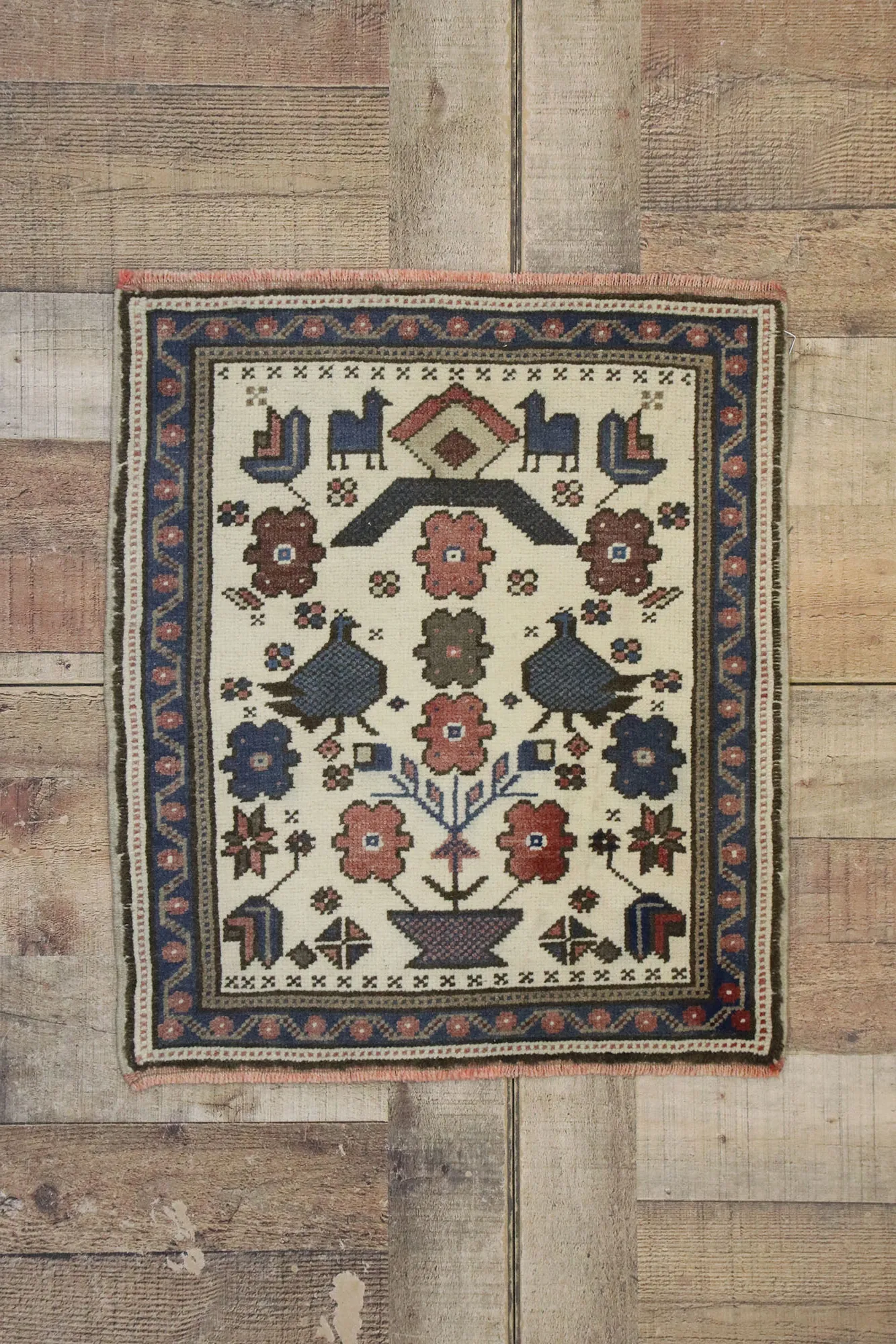Vintage Square Turkish Oushak Rug - 01'09 X 02'00
