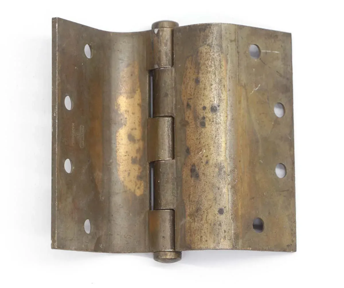 Vintage 5.125 X 4.5 Wavy Offset Steel Stanley Door Hinge