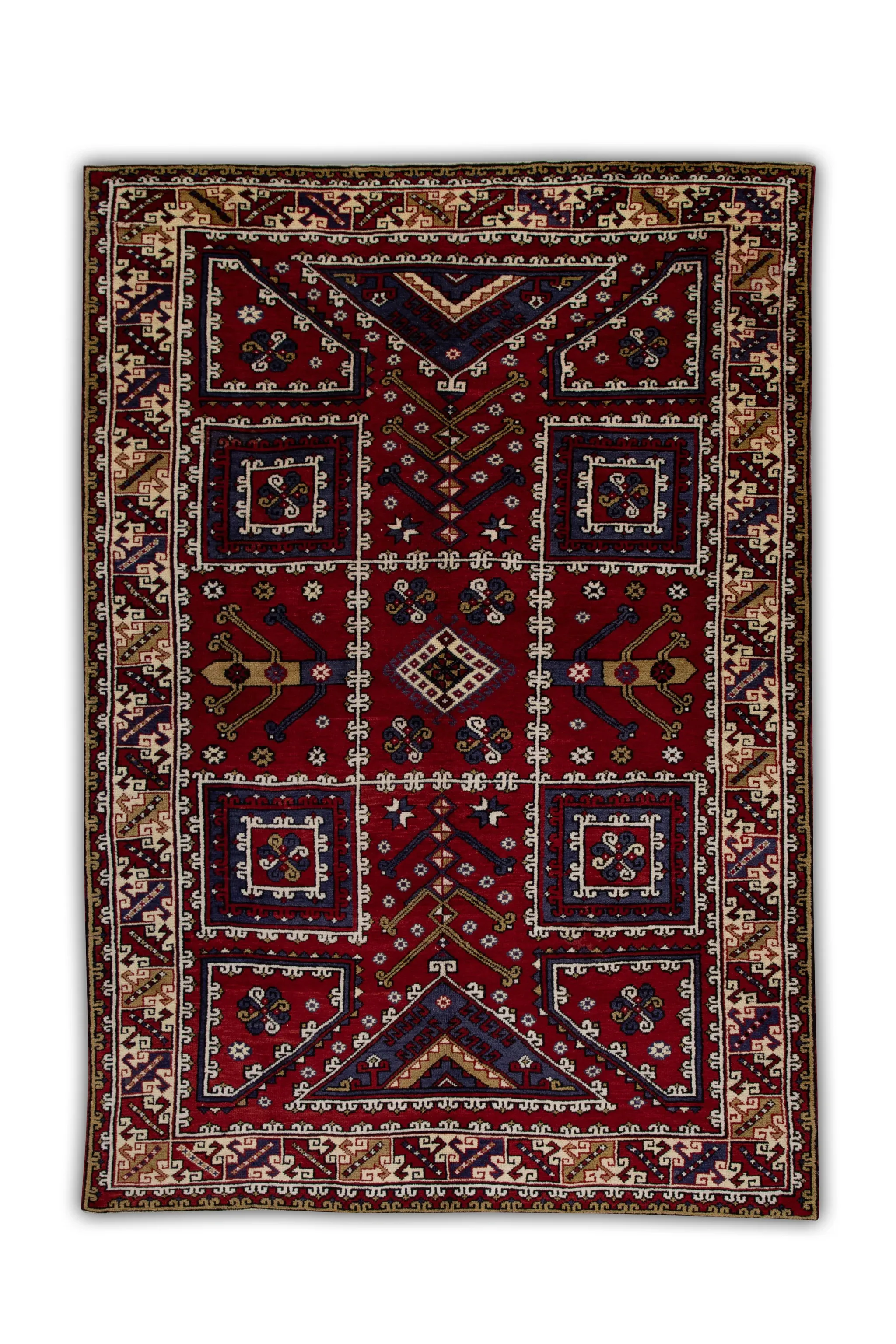 1960s Red Vintage Turkish Rug 6'10