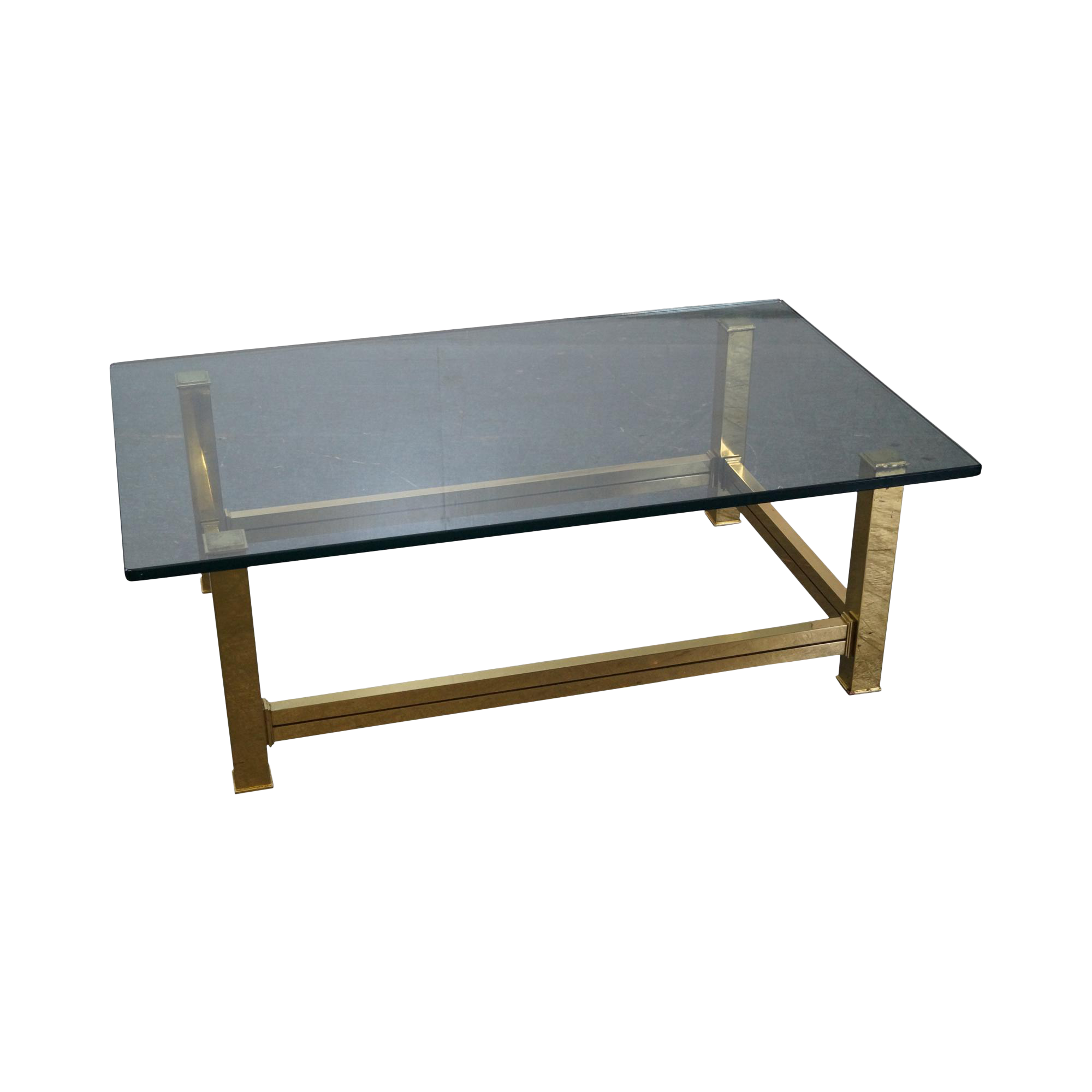 Mastercraft Brushed Brass & Glass Coffee Table Chairish