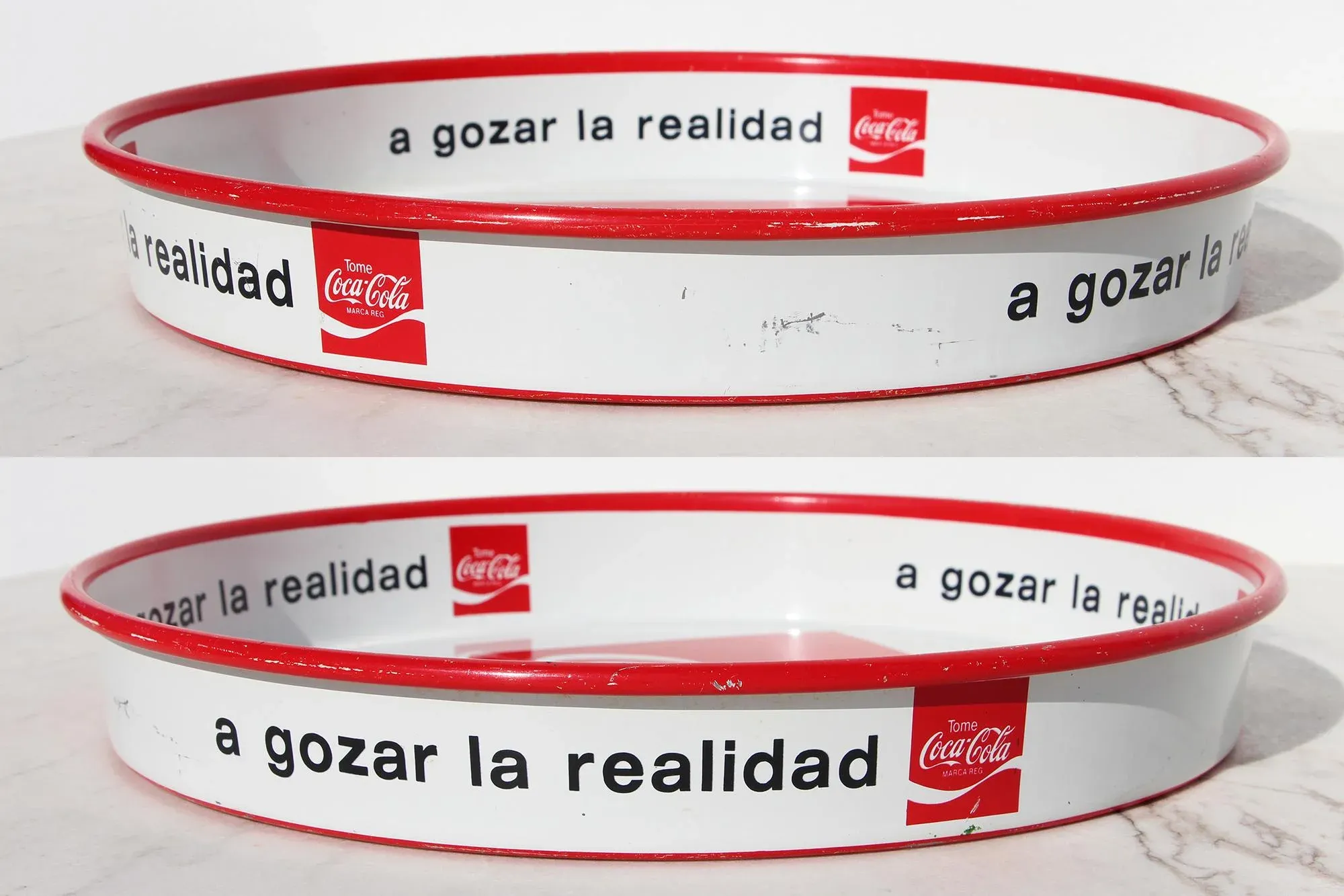 Coca-Cola The Eras 1960-1970 コレクションプレート 1970s Rare Coca-Cola Advertising Serving Tray, Venezuela