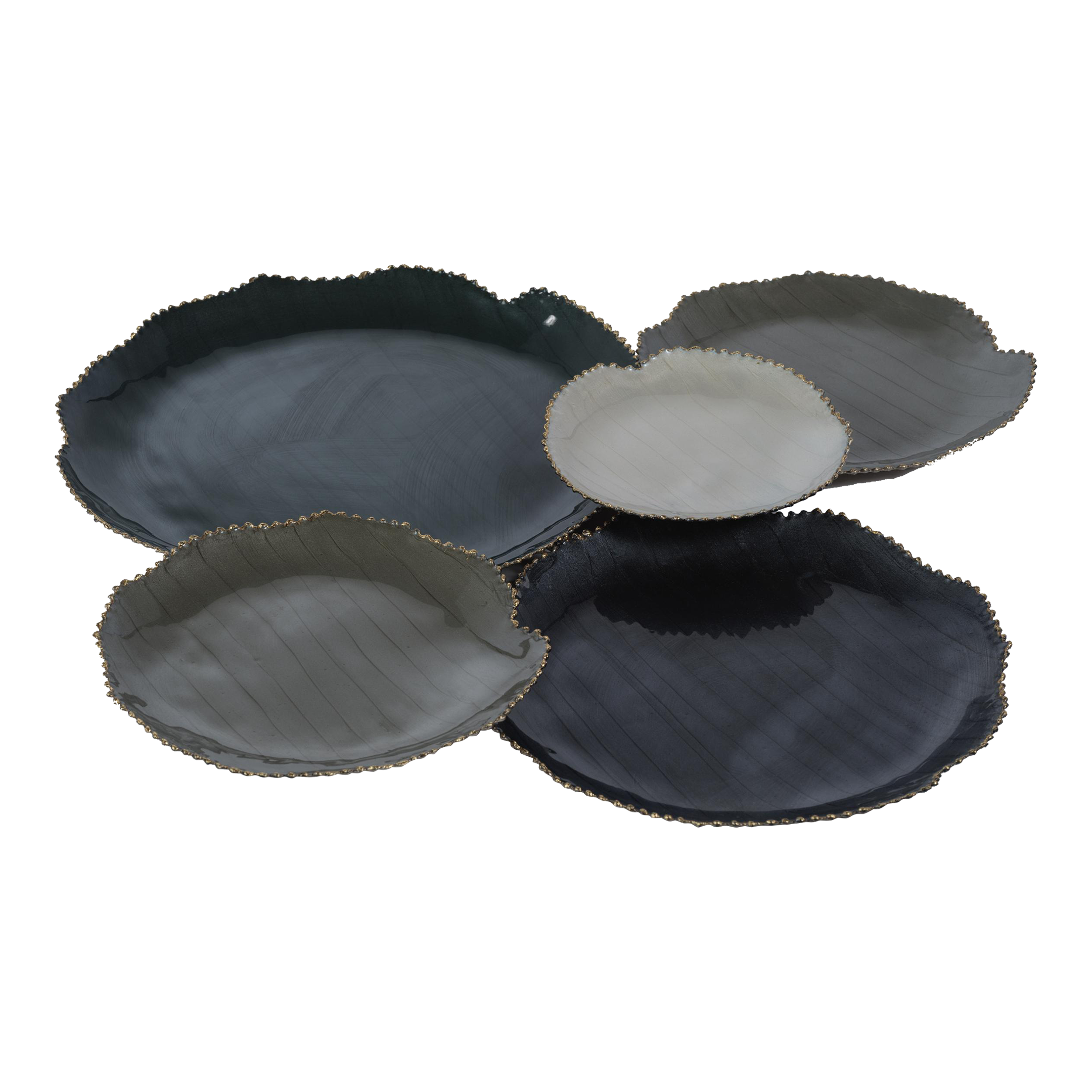 Lamezia Enameled Cluster Serveware Set, 21.5" x 21.25" x 1.5" Chairish