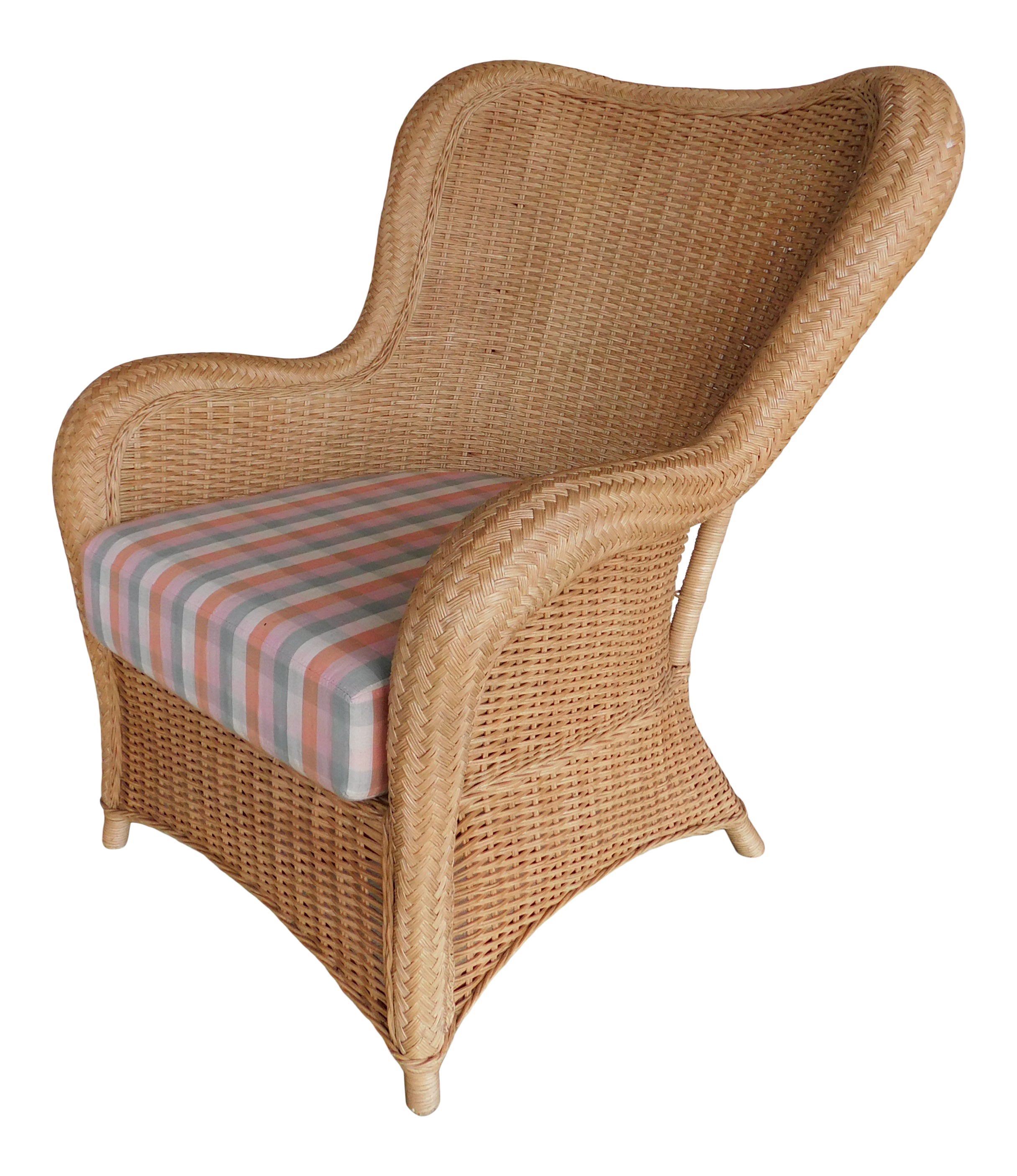 Henry Link Fan Back Wicker Club Chair Chairish Henry Link Fan Back Wicker Club Chair Chairish