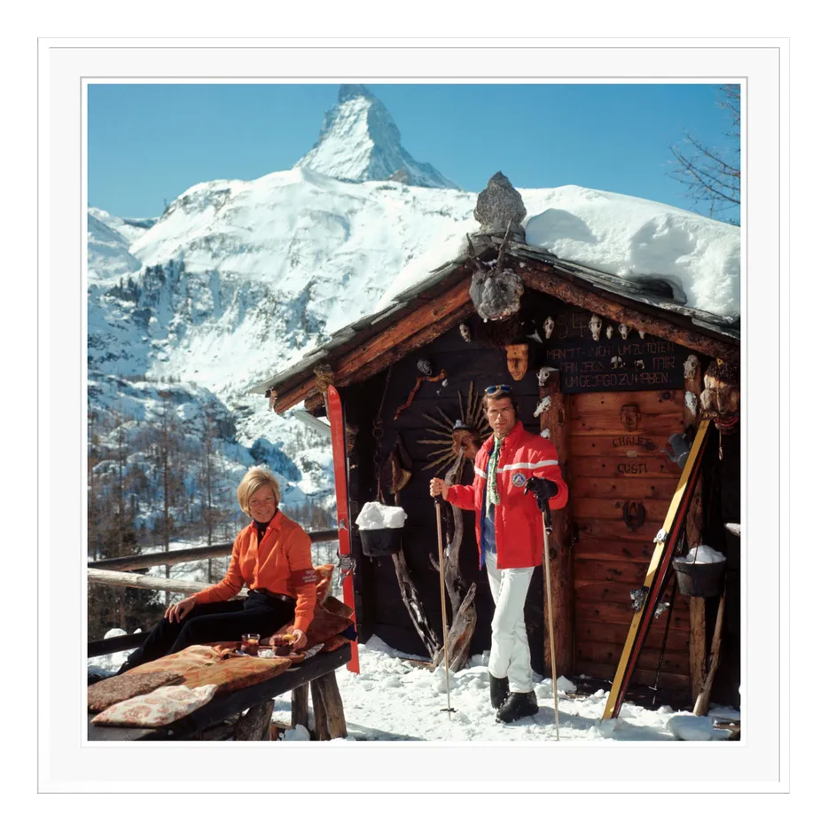 Slim Aarons, Chalet Costi, 1968, Colour Photograph