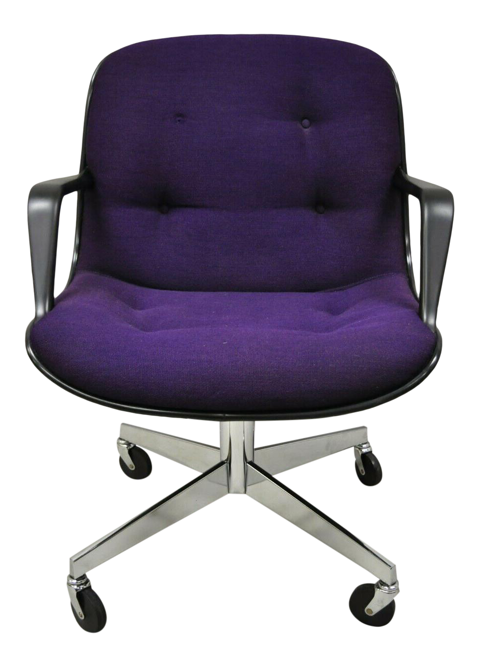Vintage Steelcase Mid Century Modern Purple Rolling Office Desk Vintage Steelcase Mid Century Modern Purple Rolling Office Desk