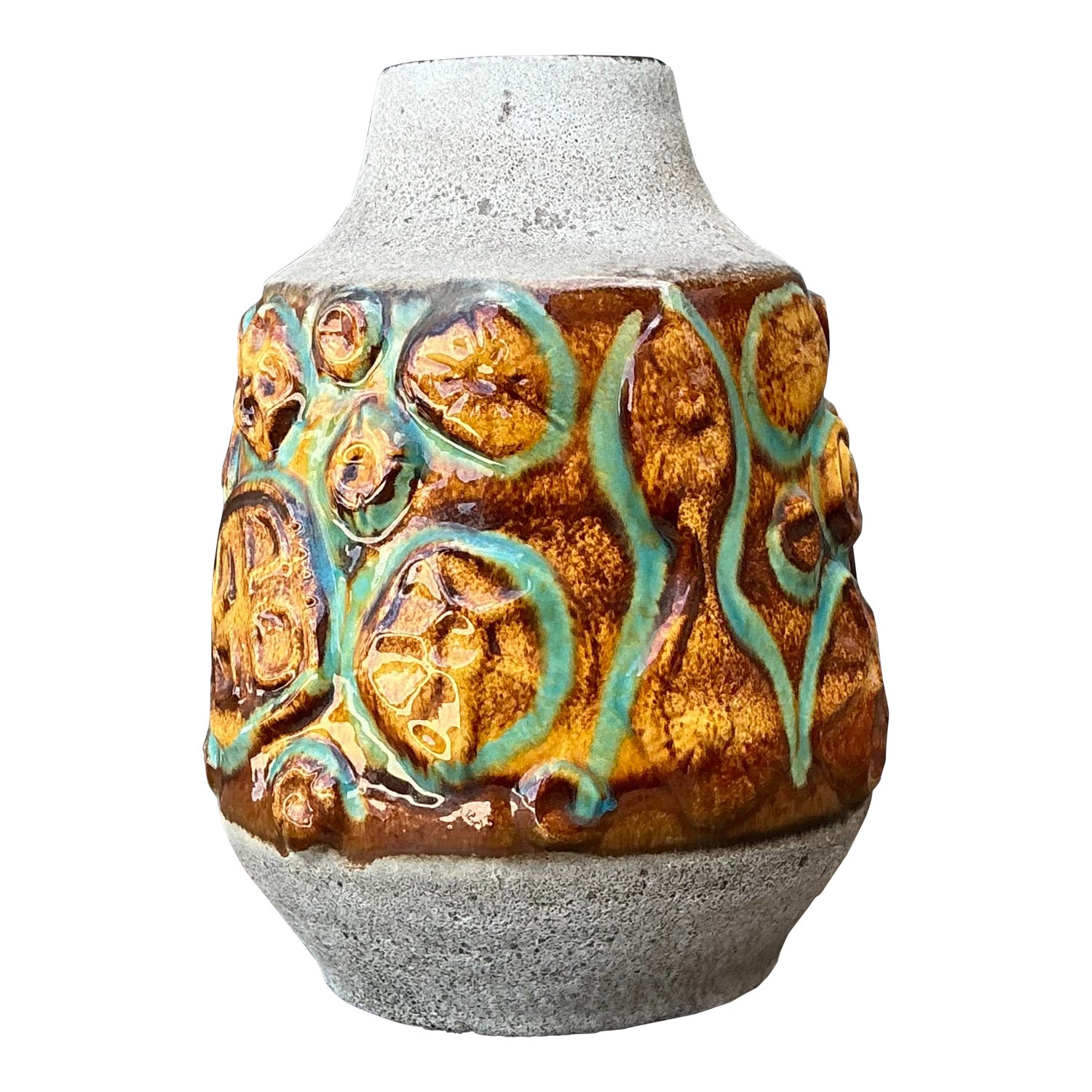 Vintage MCM West German Glazed Ceramic Vase