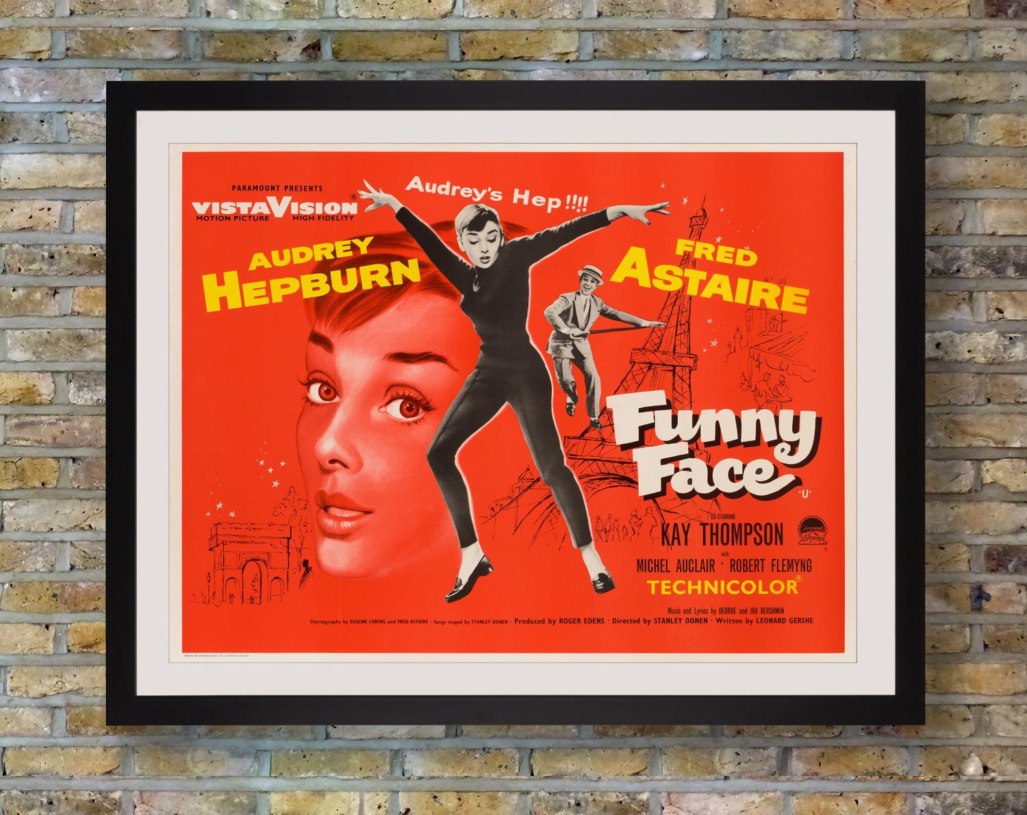 Audrey Hepburn Funny Face Original Movie Poster, 1957 | Chairish, image size:1500x1190