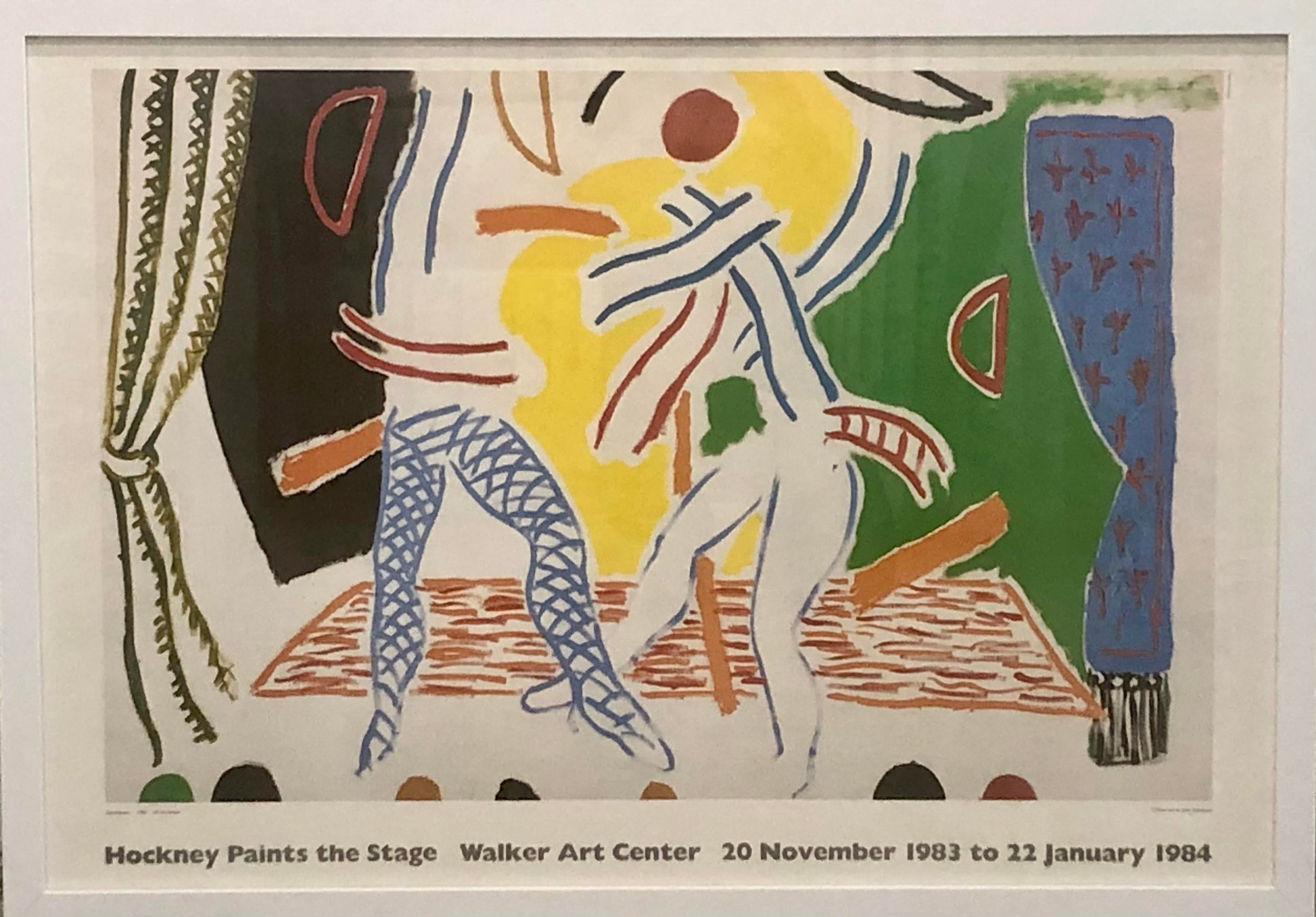 David Hockney Vintage 1985 Pop Art Lithograph Print 