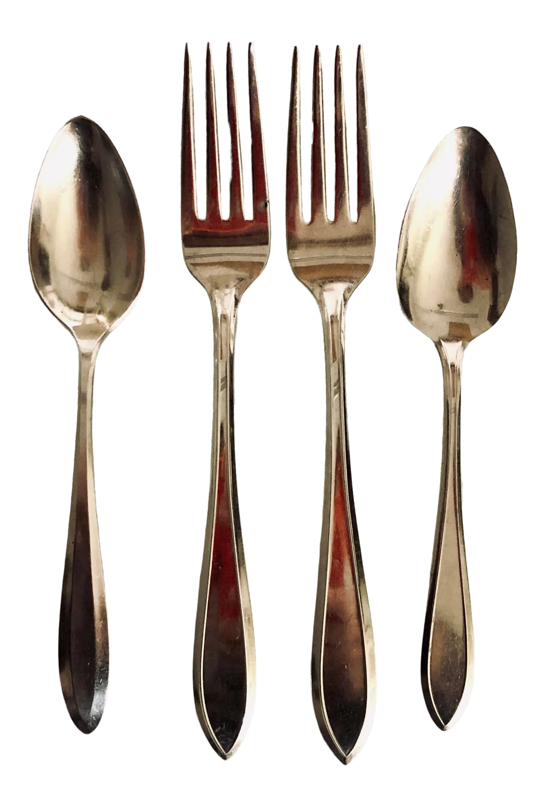 Vintage Rogers Silver Plate Forks & Tea Spoons S /4