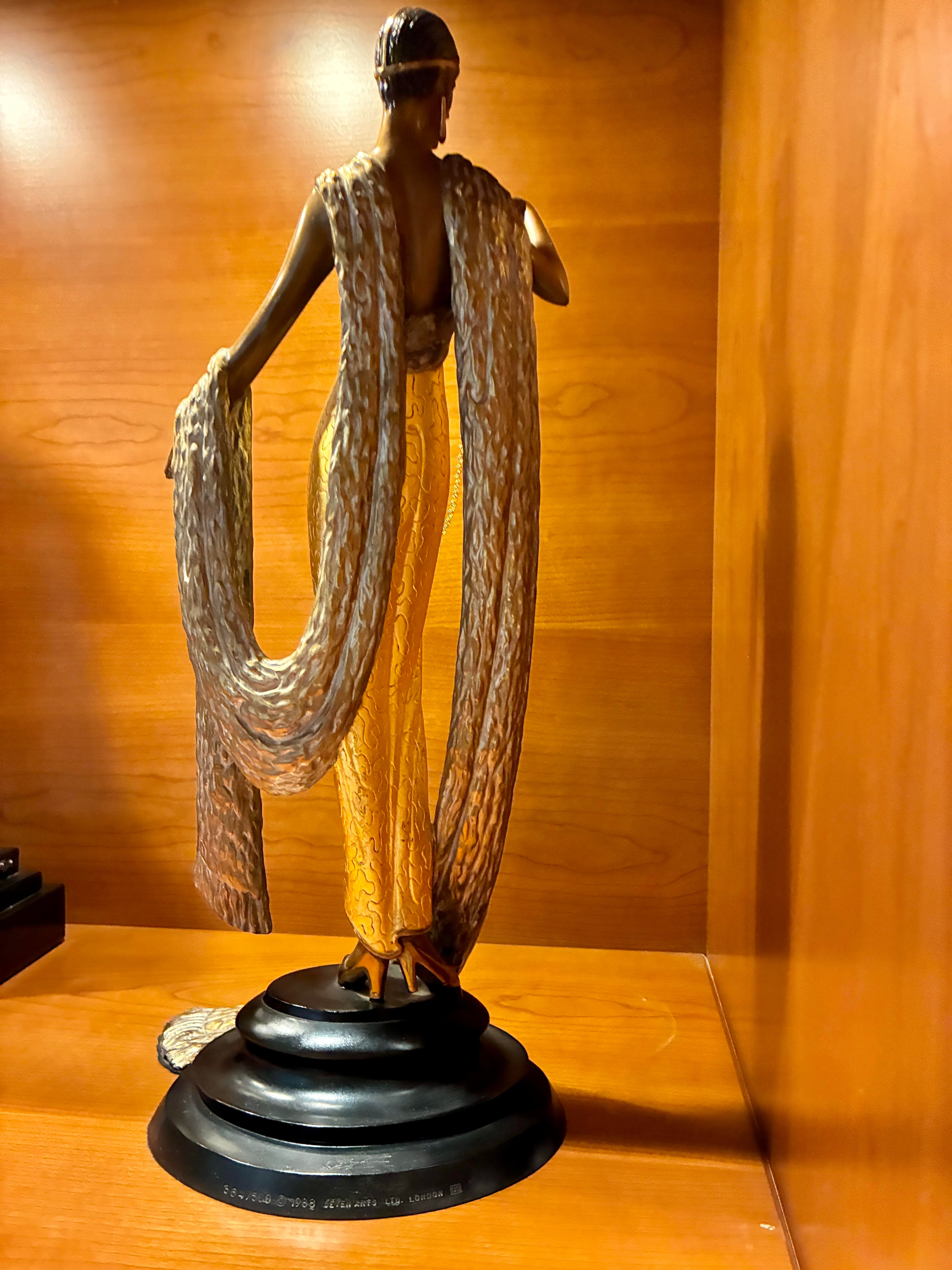 エルテ　Erte: Sculpture　初版 1980s Erté “Je L'aime” Limited Edition Bronze Sculpture, Signed