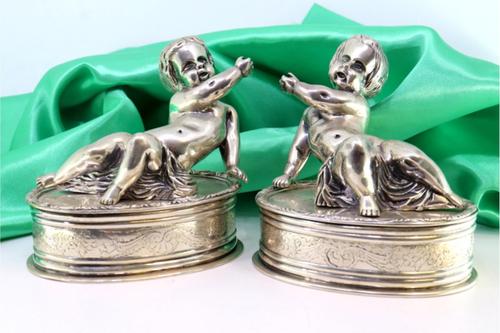 Silver Putties in Perfect Elliptical Shapes, Set of 2
