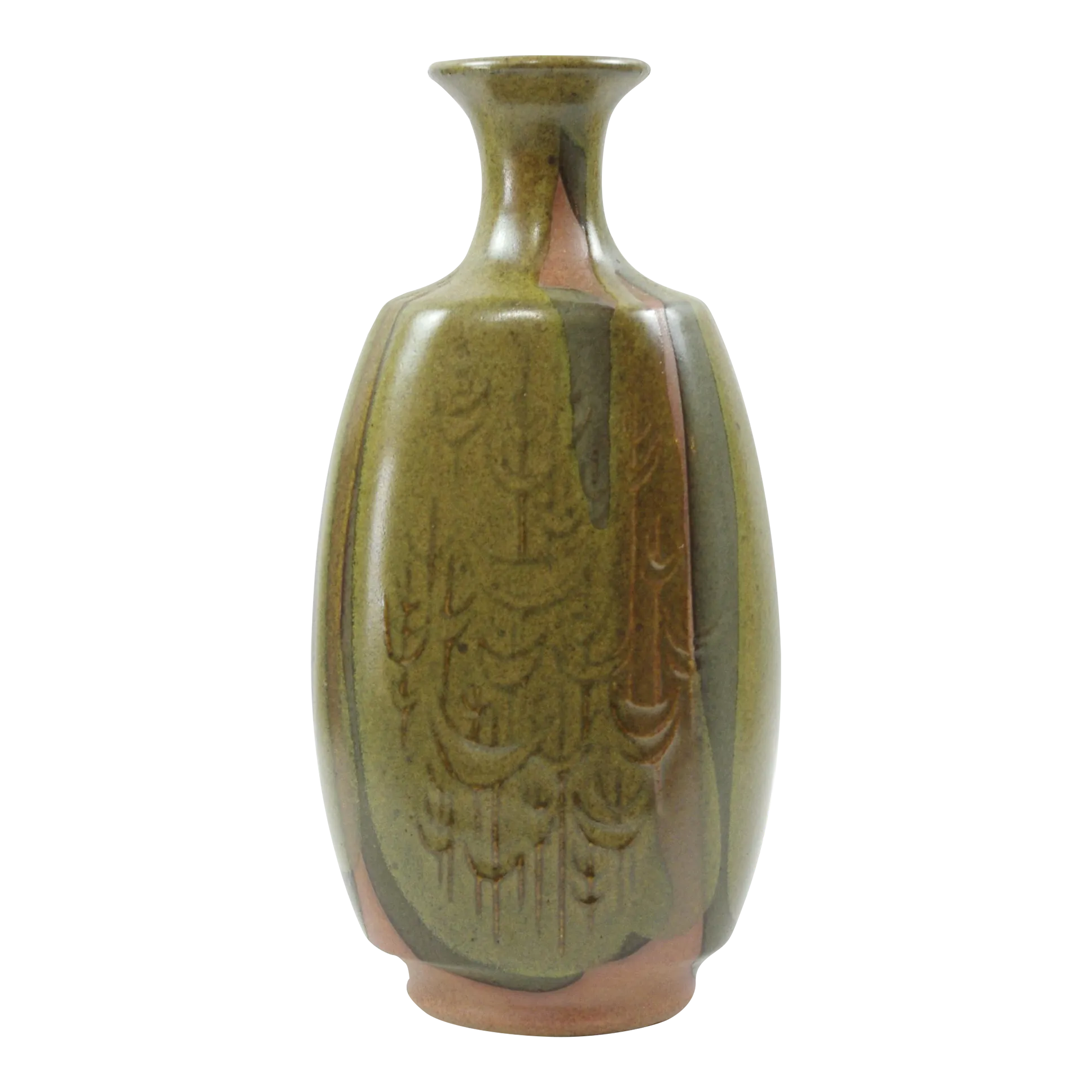 Mid Century Modern Robert Maxwell Stoneware Vase With Trees Chairish