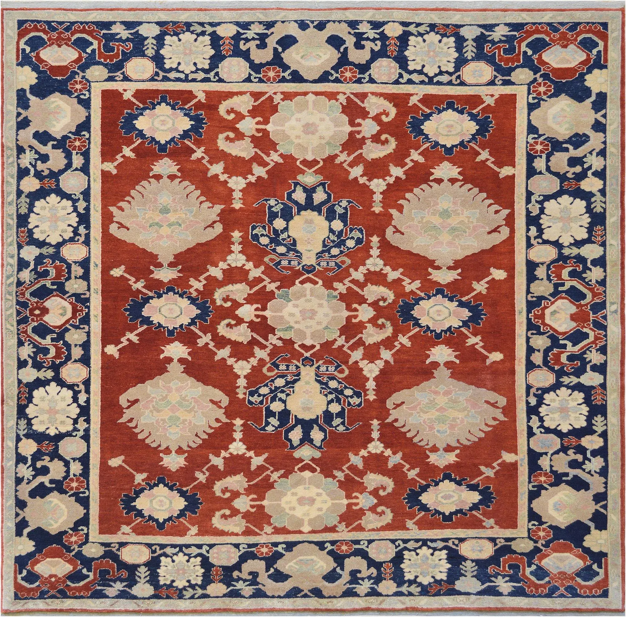 Mansour Square Handmade Turkish Rug | Chairish