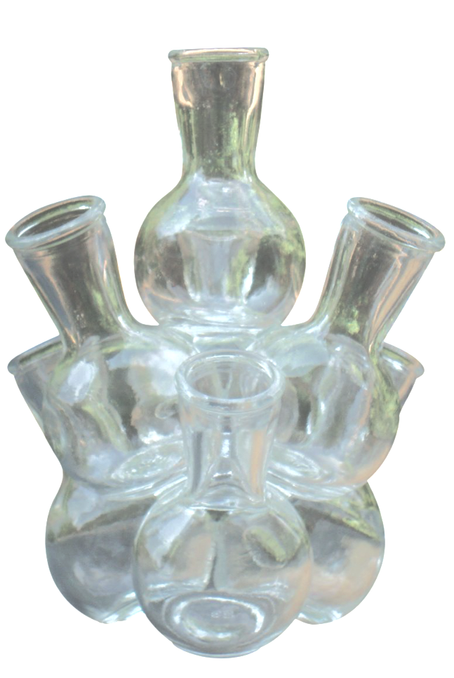 MidCentury Modern Glass Bottle Sculpture Chairish