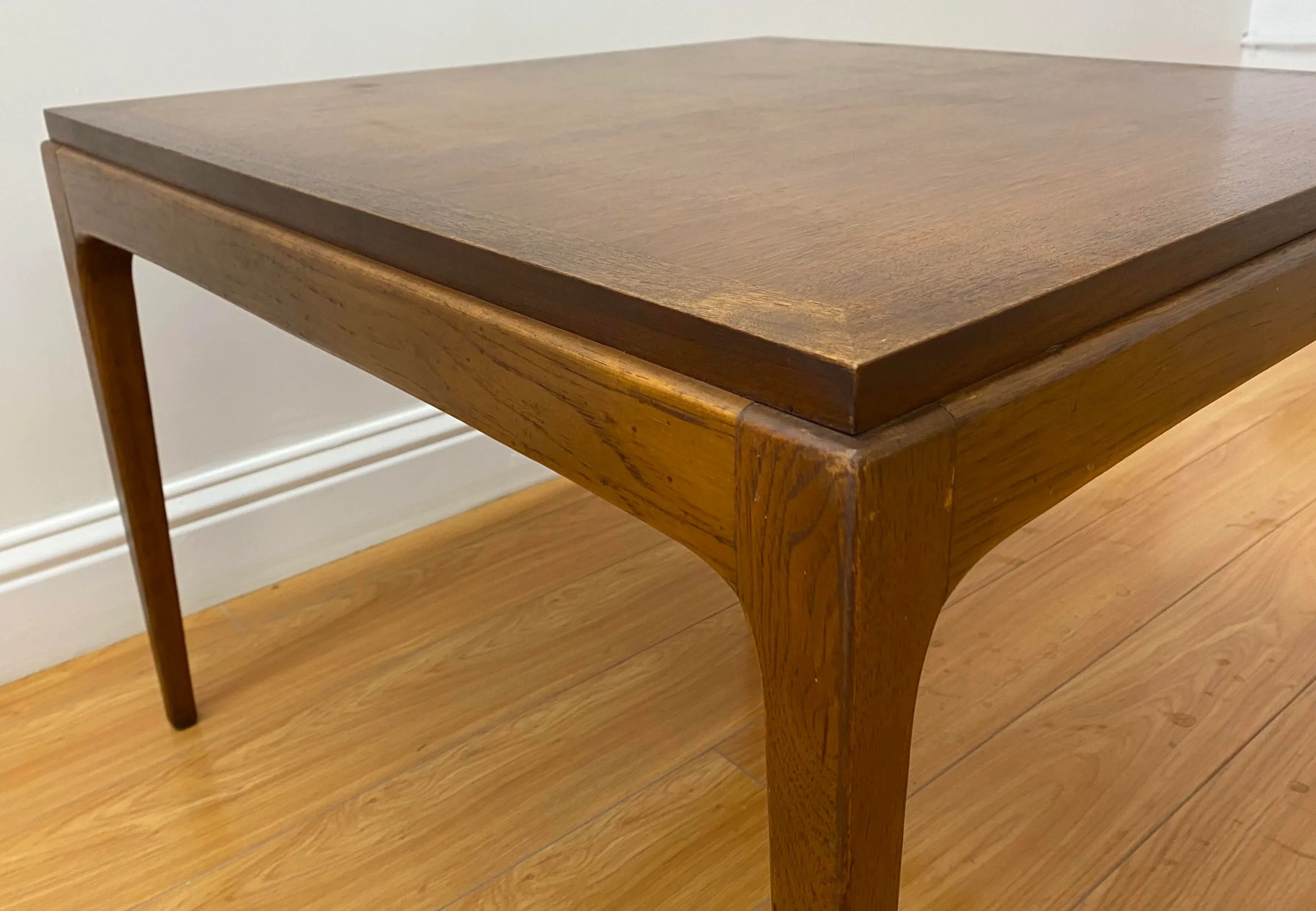 Mid Century Walnut Square Coffee Table by Lane, Altavista