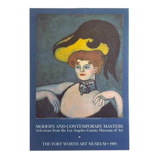 Pablo Picasso Vintage 1985 Lithograph Print Exhibition Poster