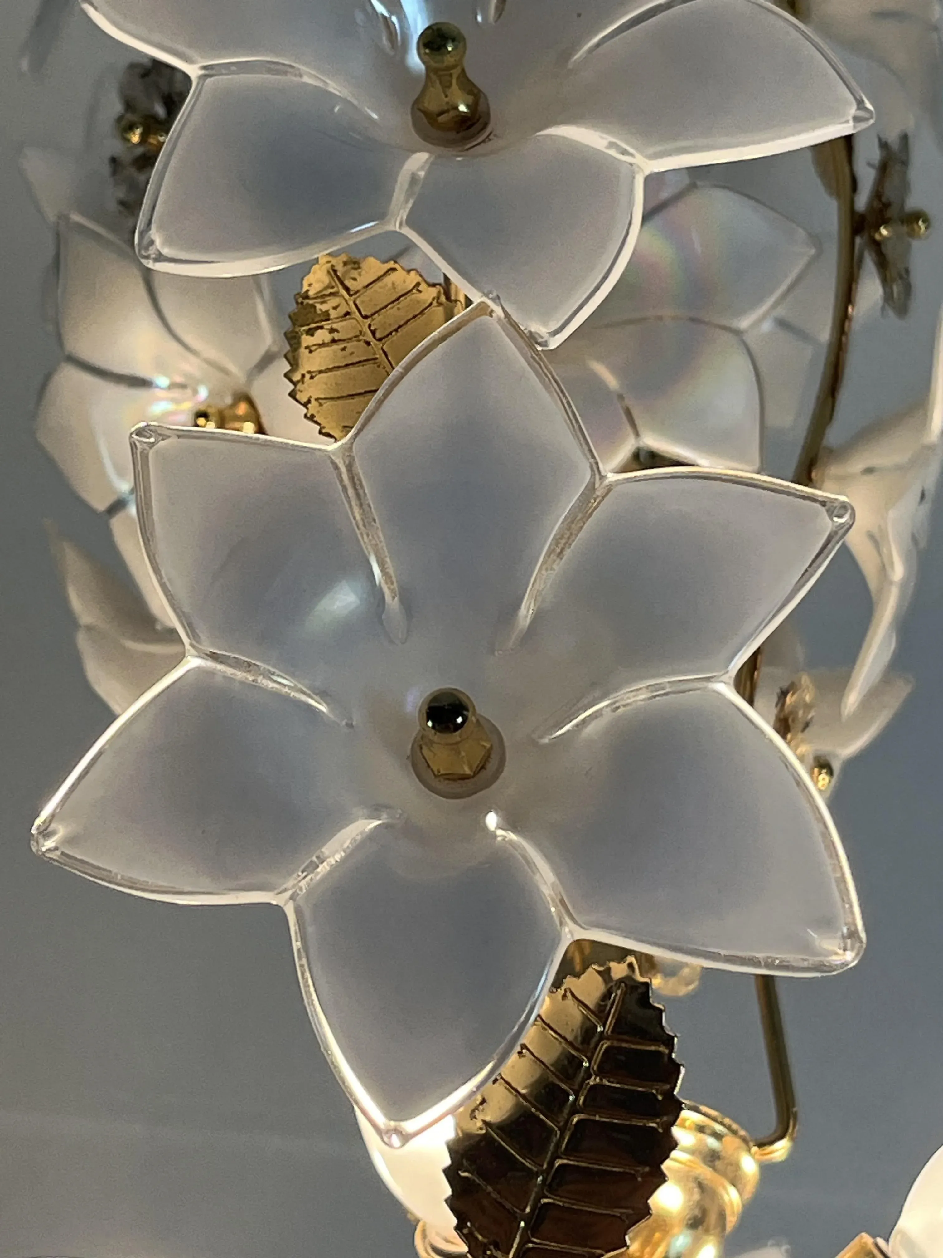 Mid-Century 5-Light Murano Glass Flower Chandelier, 1960s