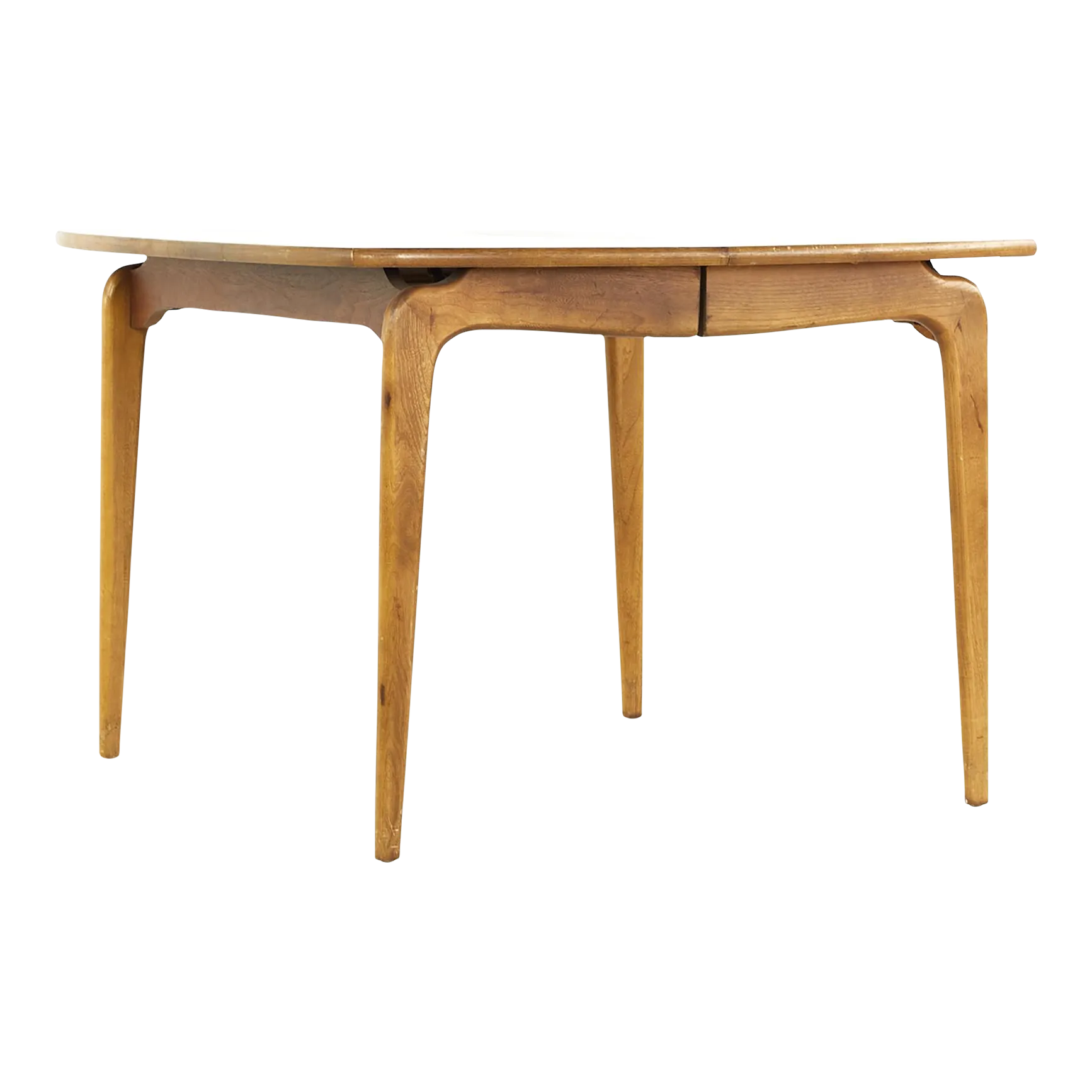 Lane Perception Mid Century Walnut Expanding Dining Table With 2 Leaves