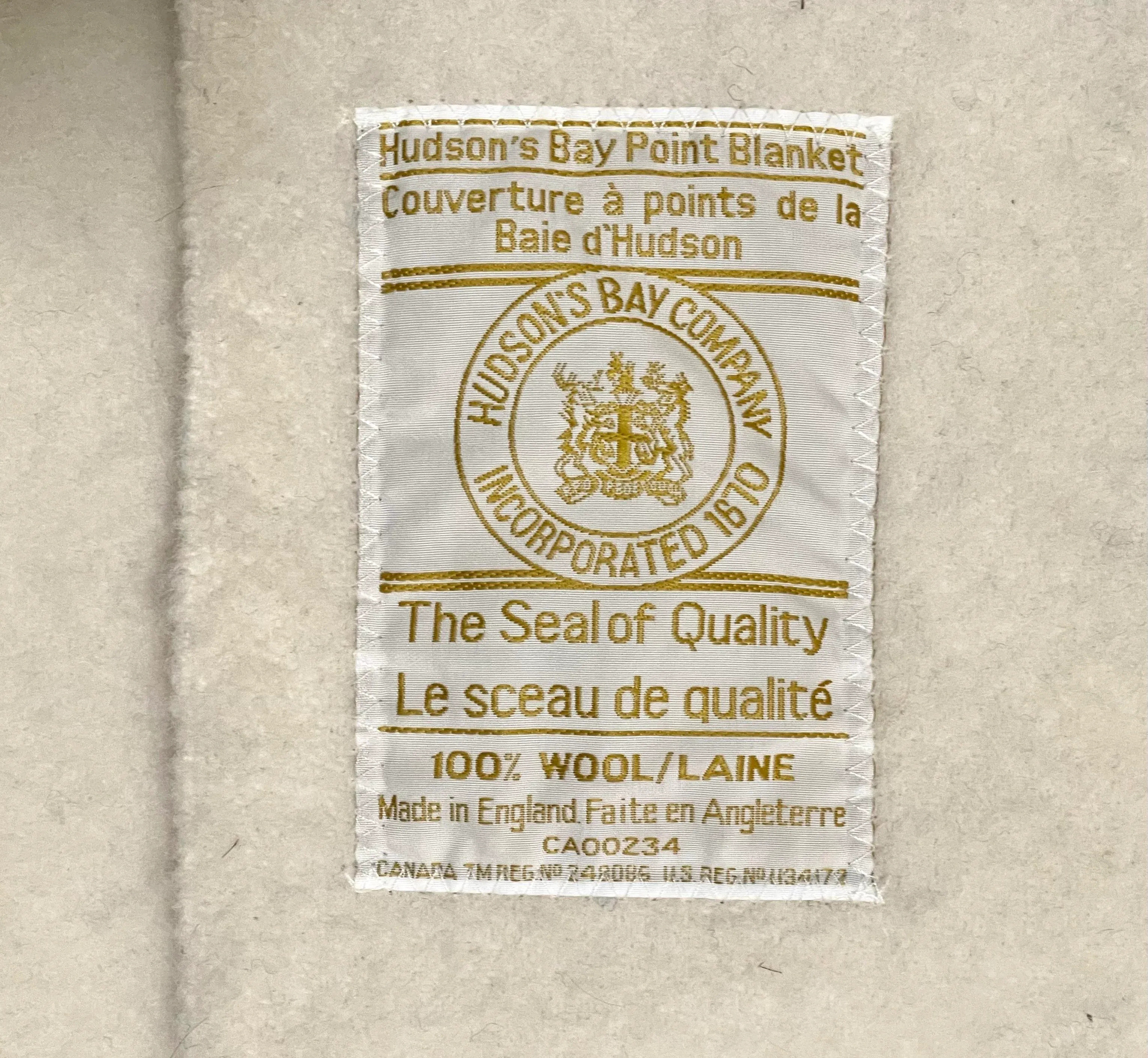 Vintage Hudson Bay Company Hudson Bay 4-Point Wool Blanket