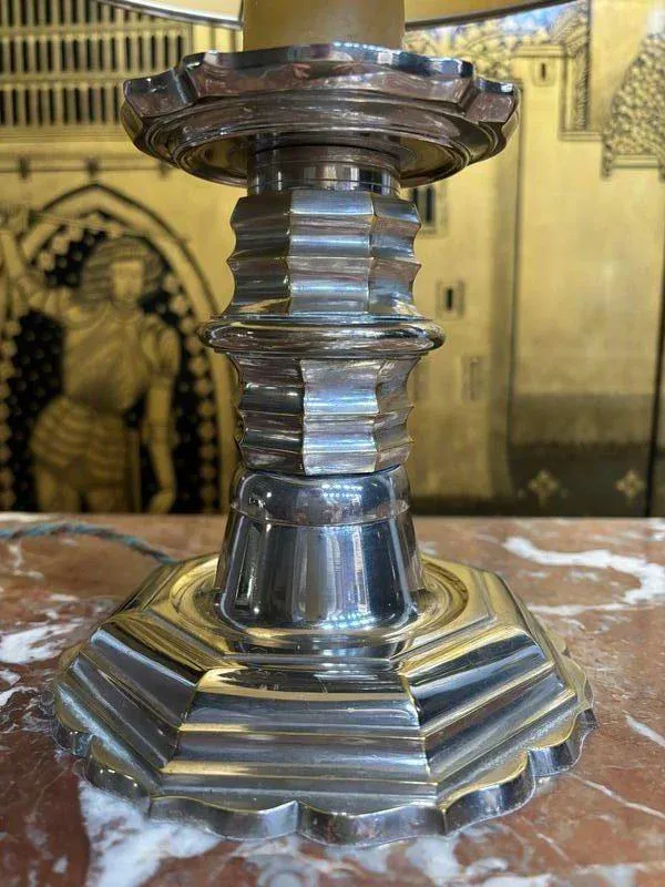 Silver Metal Floor Lamp