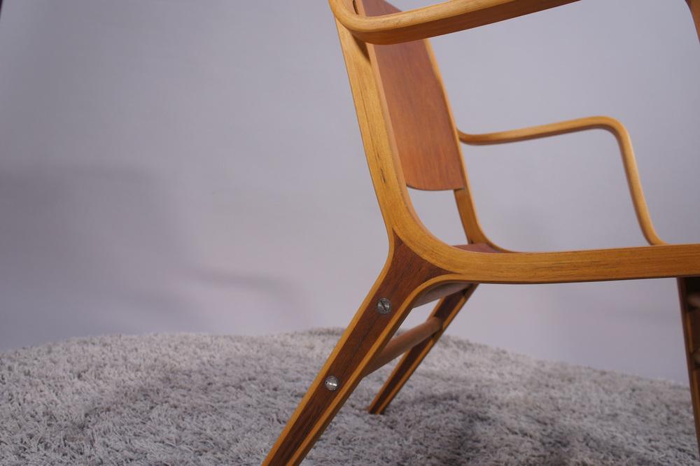 Ax Armchairs in Teak and Beech by Peter Hvidt & Orla Mølgaard for
