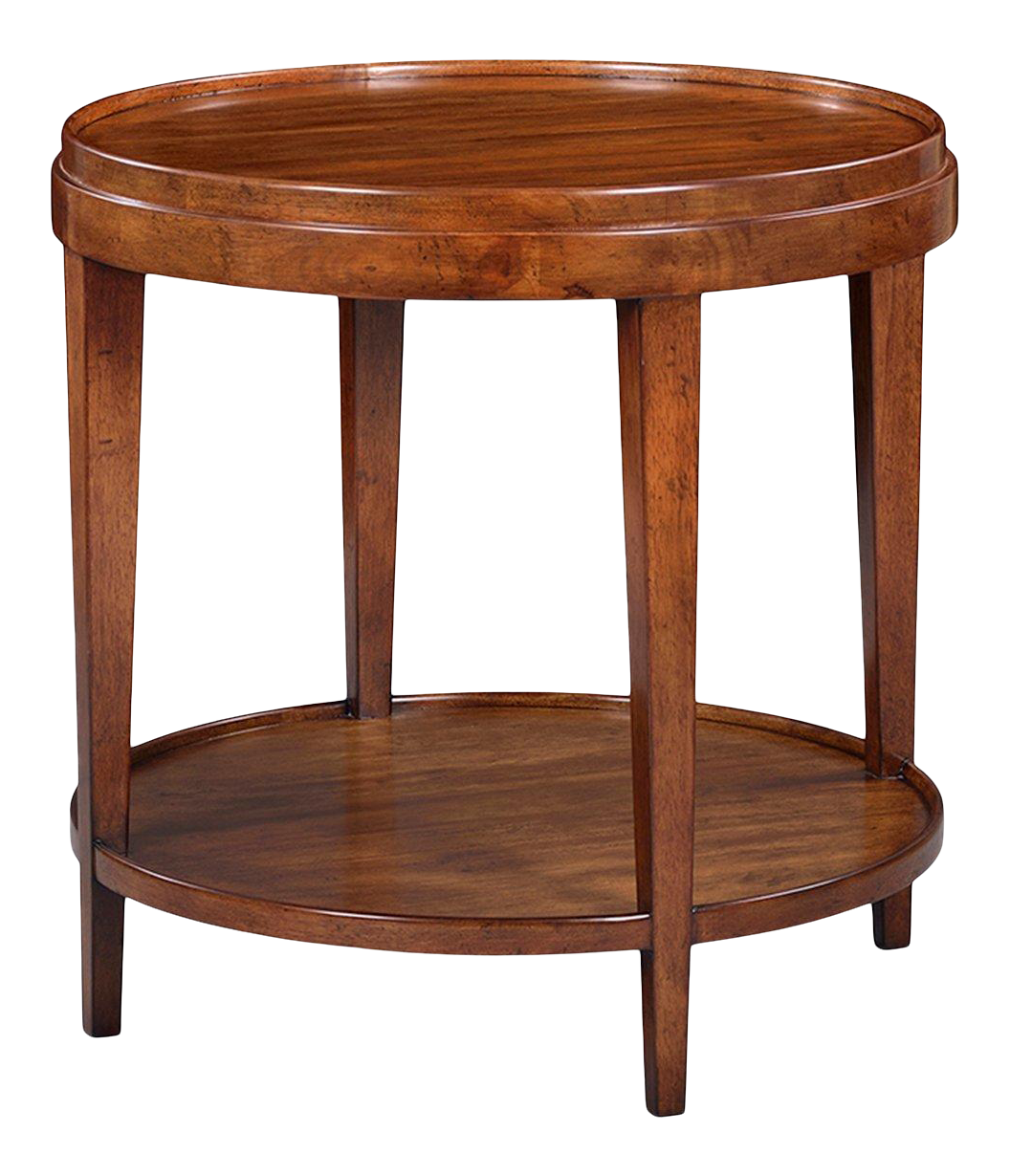 Classic Walnut Round End Table Chairish