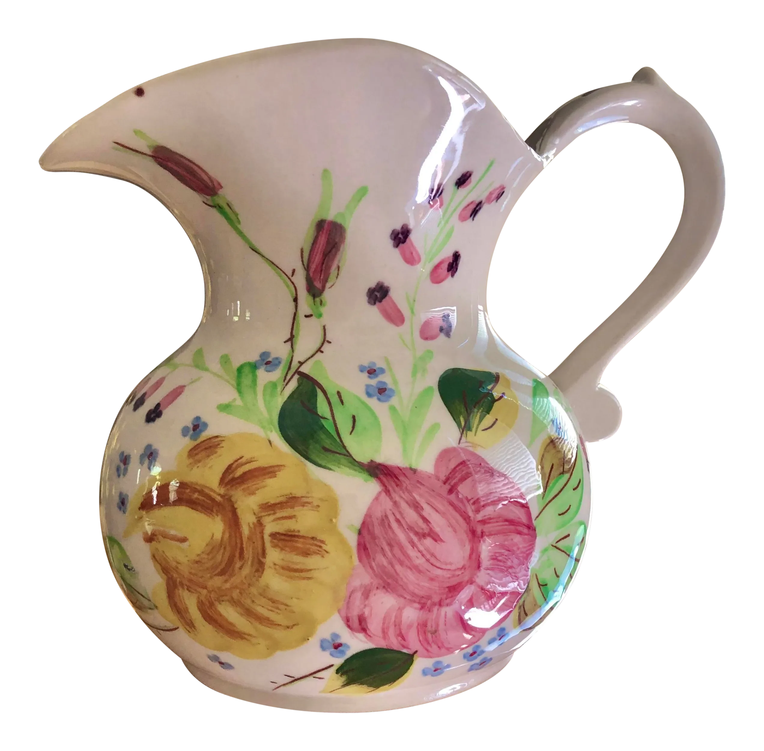 Blue Ridge Southern Potteries Sally Pitcher In Ida Rose Pattern Circa Late 1930s Early 1940s Chairish